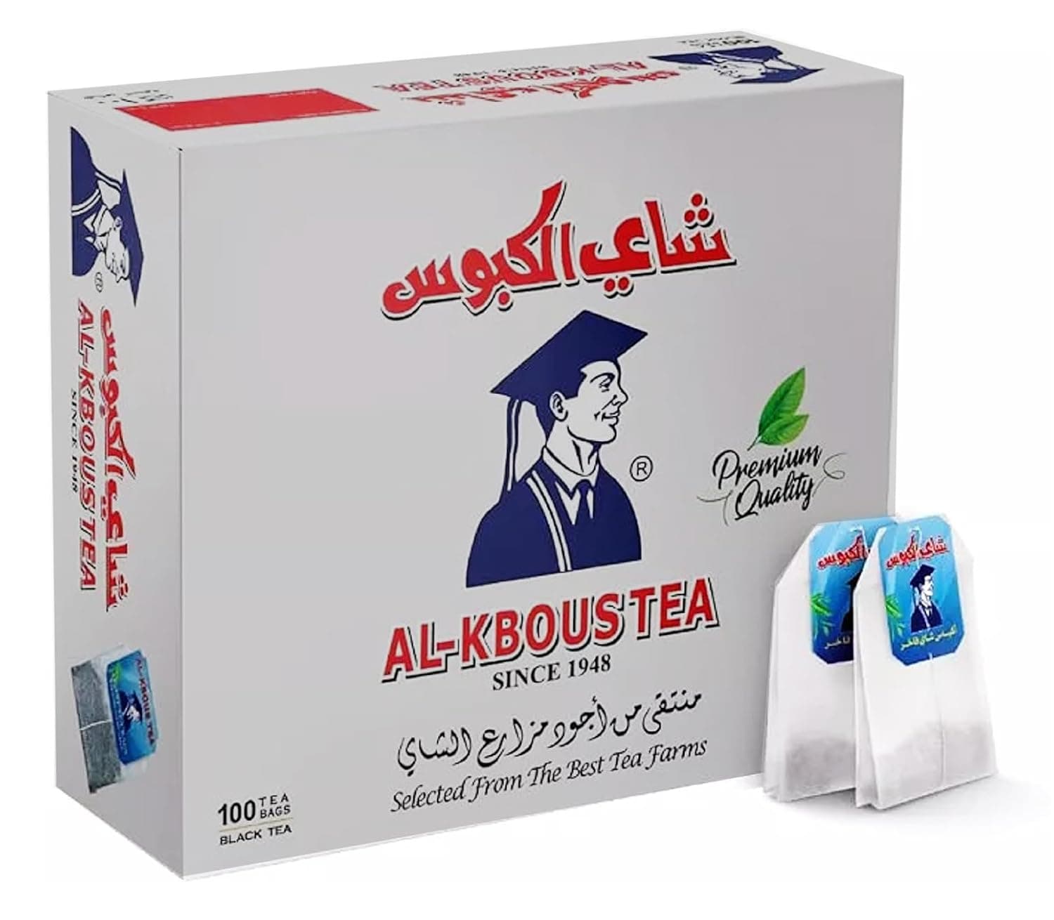 Al Kbous Black Tea Bags, Pack of 100 Bags