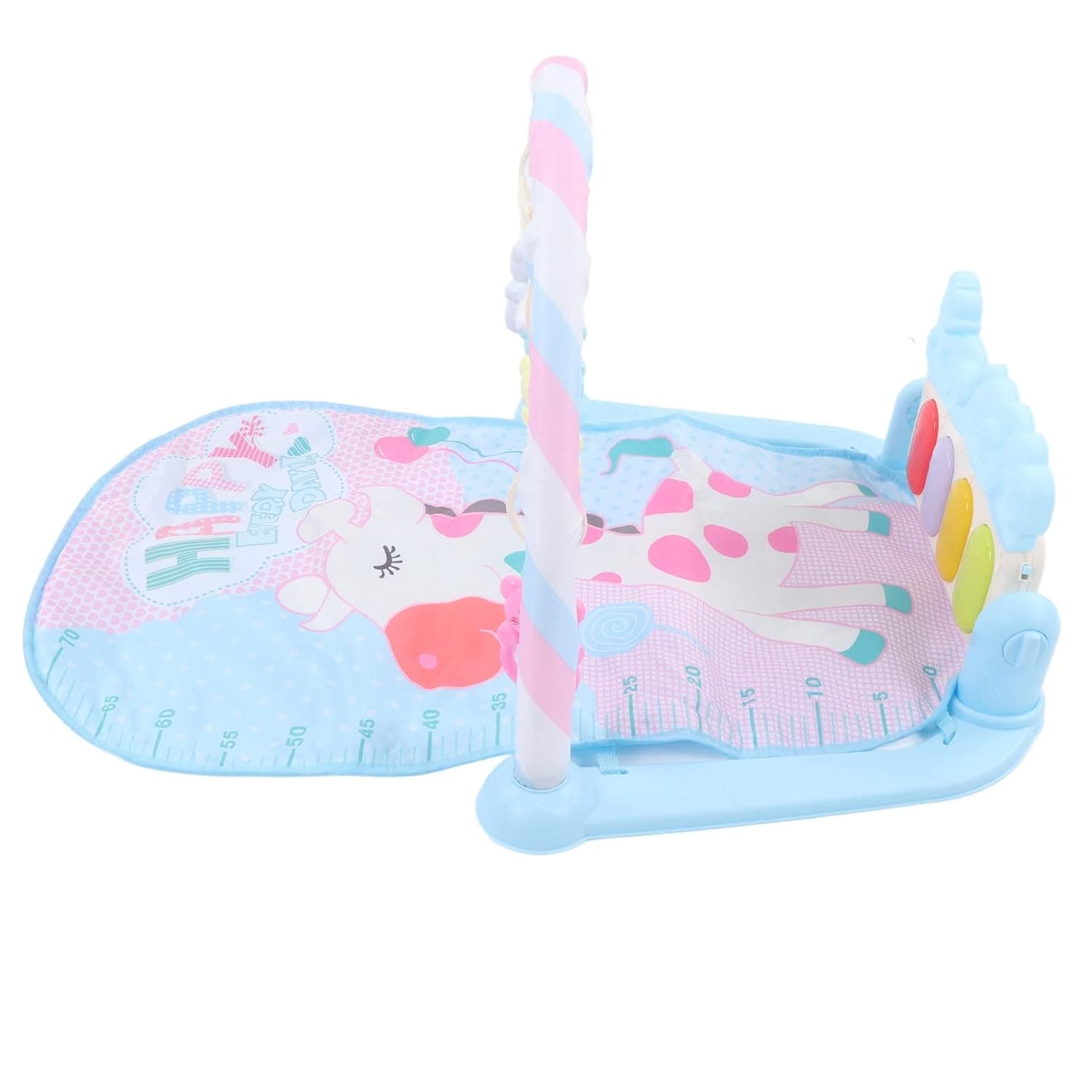 Baby Play Mat, Multifunctional Tummy Time Activity Center, Kick and Play Piano Mat with Piano Rattles Electronic Toys for Infants
