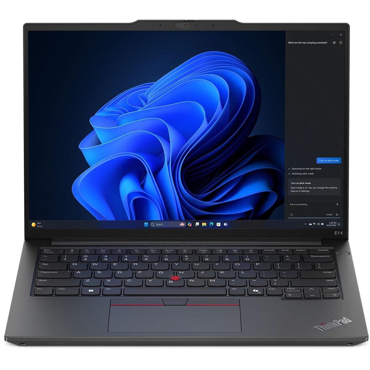 Lenovo ThinkPad E14 Gen 6 21M70006US 14" Notebook - WUXGA - Intel Core Ultra 5 125U - 16 GB - 256 GB SSD - English Keyboard - Black