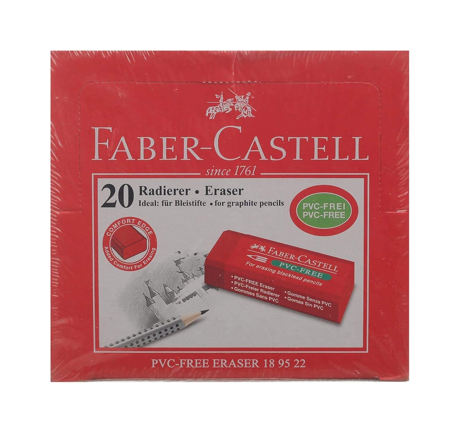 Eraser PVC-free 189520 red bx/20