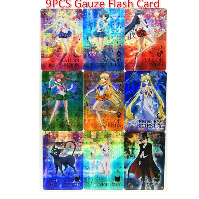 SA-LUX - 9pcs/set Crystal Season Тоуs Hobbies Hobby Collectibles Game Collection Anime Cards (9PCS Gauze Flash)