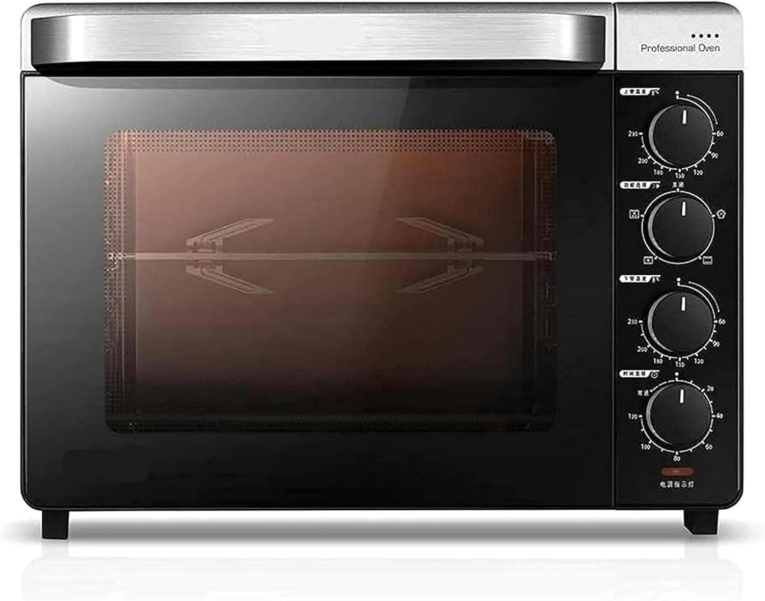 Tabletop Electric Oven 32 Liter Small Oven Home Baking Multifunctional Automatic Small Oven Cake Bread Oven Chicken Roaster Grill Conveyor Pizza Ovens Aesthetic and Practical-1*