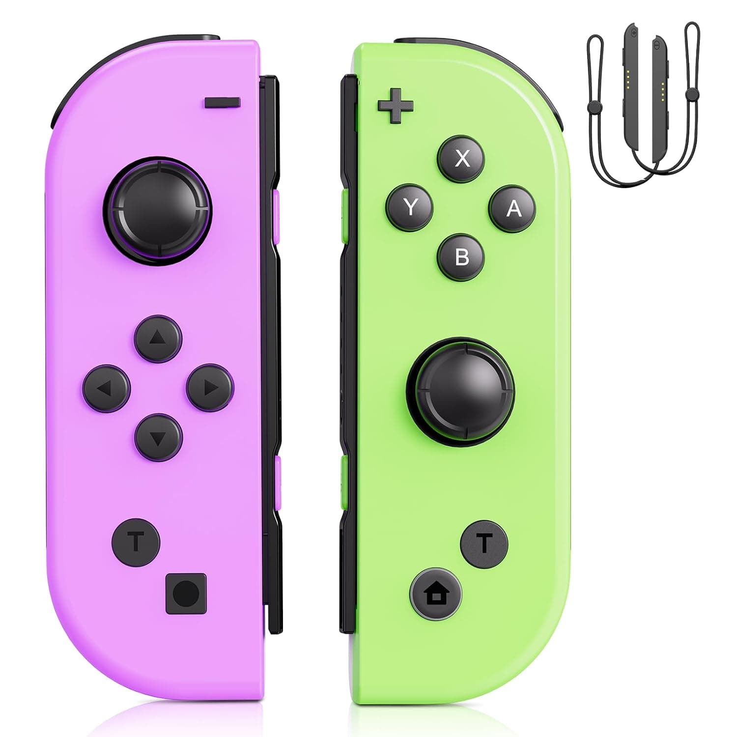 وحدة تحكم لاسلكية بديلة جوي كون لجهاز نينتندو سويتش ، للجهة اليمنى واليسرى متوافقة مع لايت OLED LITE ستيك بخاصية الاستيقاظ ولقطة الشاشة واهتزاز مزدوج وتحكم بالحركة بلوتوث أسود Switch Controller