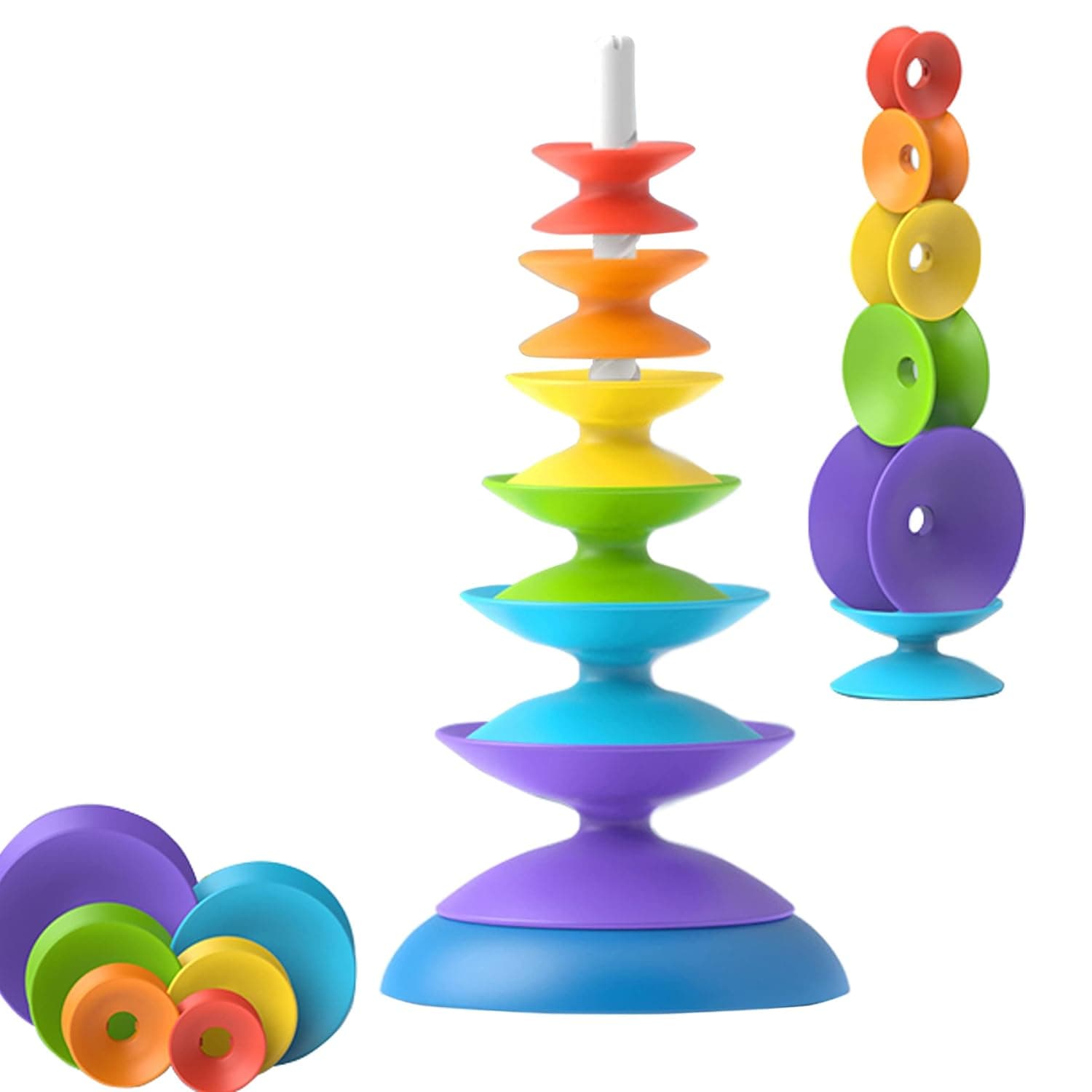 Stacking Toys for Toddlers 1-3,Educational Spinning Toys for Toddlers 1-3, Autism Sensory Toys Montessori Baby Stacking Toys – Perfect Toddler Sensory Toys for Toddlers 1-3