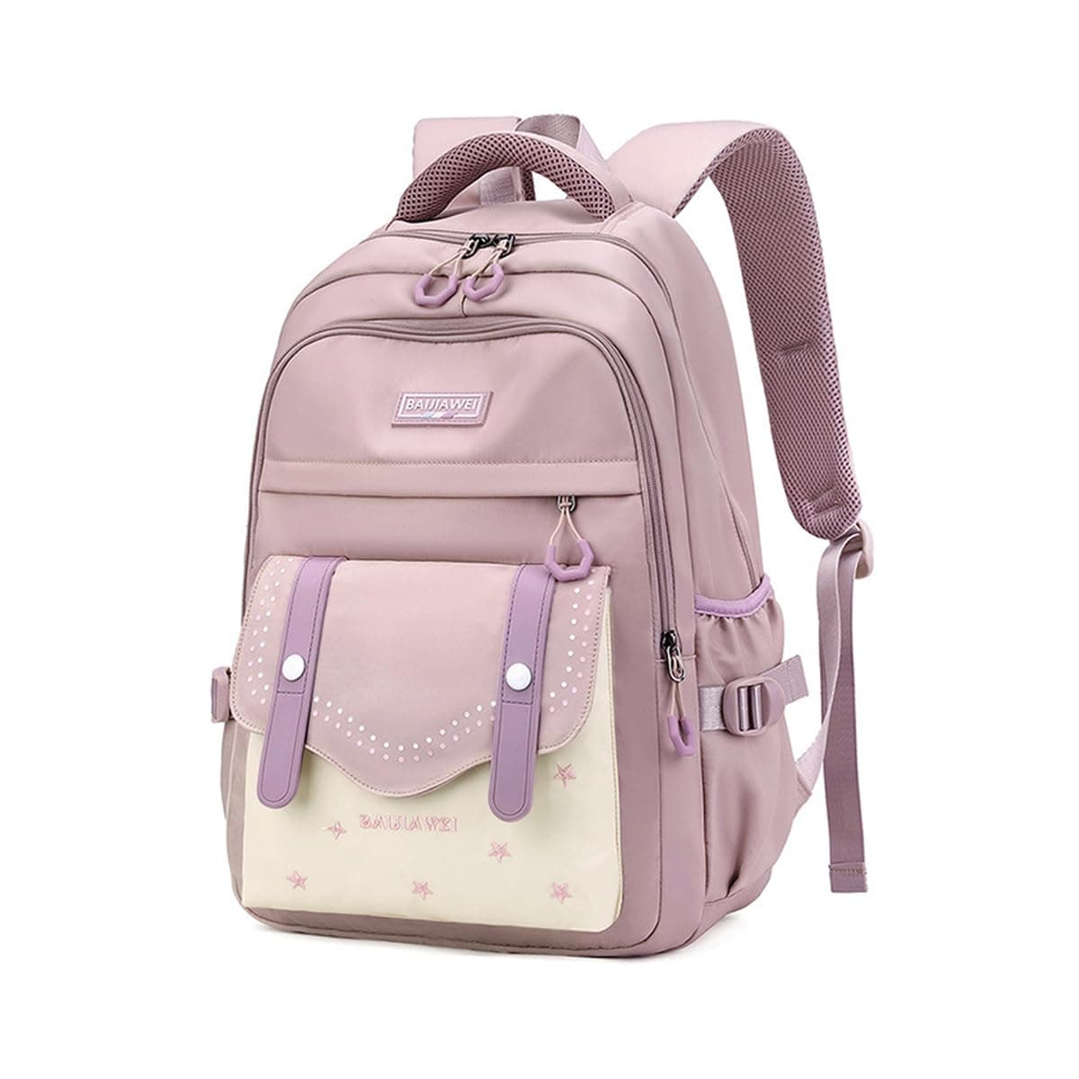HANNEA® School Bags, Backpack for Kids, Large Capacity Casual Daypacks with Small Zipper Pouch, Nylon Backpacks with Padded Shoulder Straps & Handle, Multi Compartment Bookbags for Camping, Travel