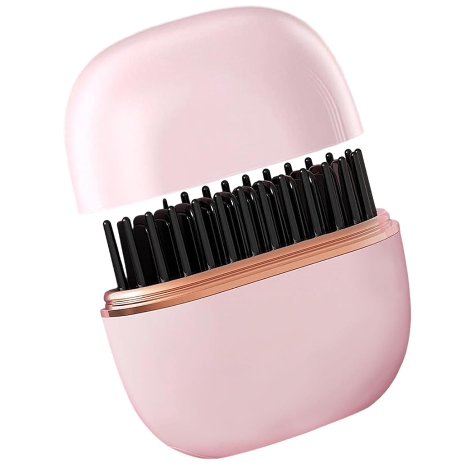 travel straightener brush,25W Anti-Scald Fast Heating Curler | Women Hot Hair Brush Curler Comb,for Vacation Holiday Commuting Dating Daily Use