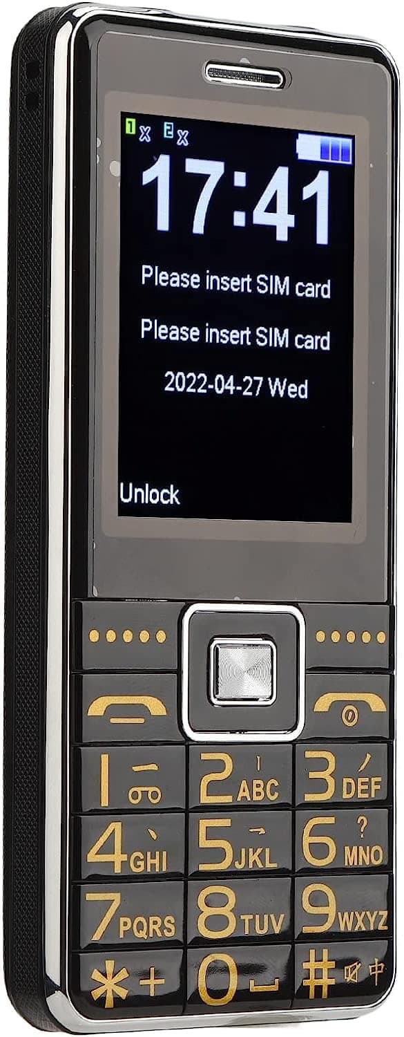 G600 Mobile Phone, One-button SOS, Long Standby, High Volume, Multi-function Mobile Phone, Big Buttons, Two Cards, Dual (Color : Black)