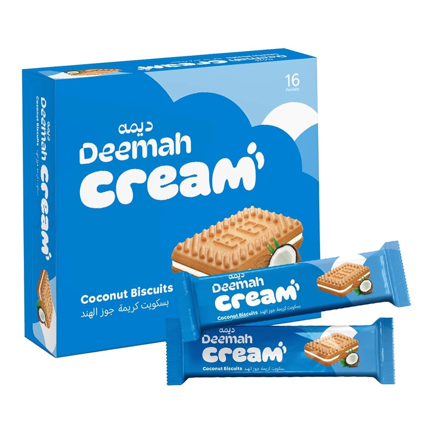 Deemah Cream Coconut Biscuits 12 x 27 g