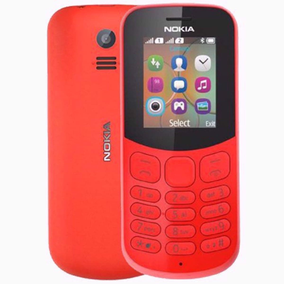Nokia 130 (2017) Dual-SIM 8MB ROM + 4MB RAM (GSM Only | No CDMA) Factory Unlocked 2G/LTE Smartphone (Red) - International Version