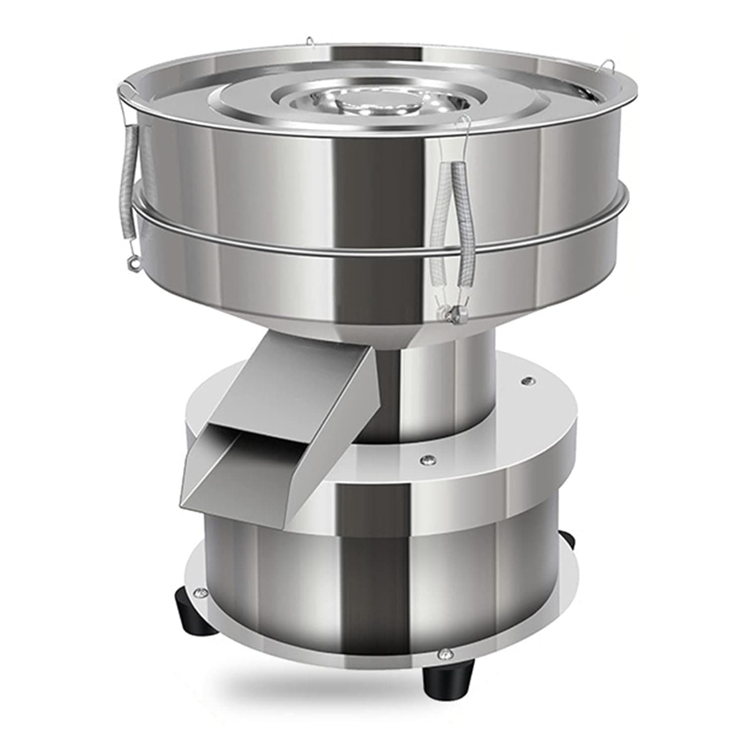 الة غربلة اوتوماتيكية من الستانلس ستيل، الة غربال اهتزازي كهربائي، 50 واط 1350 دورة في الدقيقة للدقيق ومسحوق الاعشاب