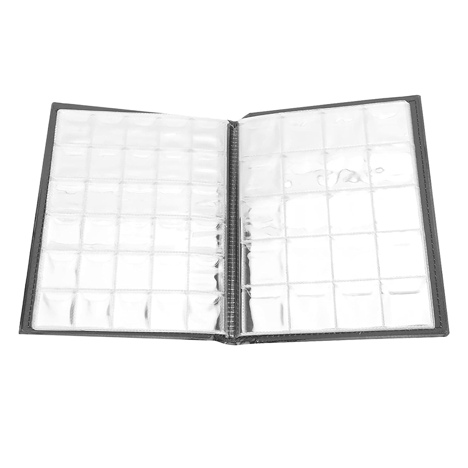 Album, 10 Pages 250 Pockets High Capacity Collection Book, PU Leather Holder with Spacious Pockets for Tokens Medals Badges (Brown)