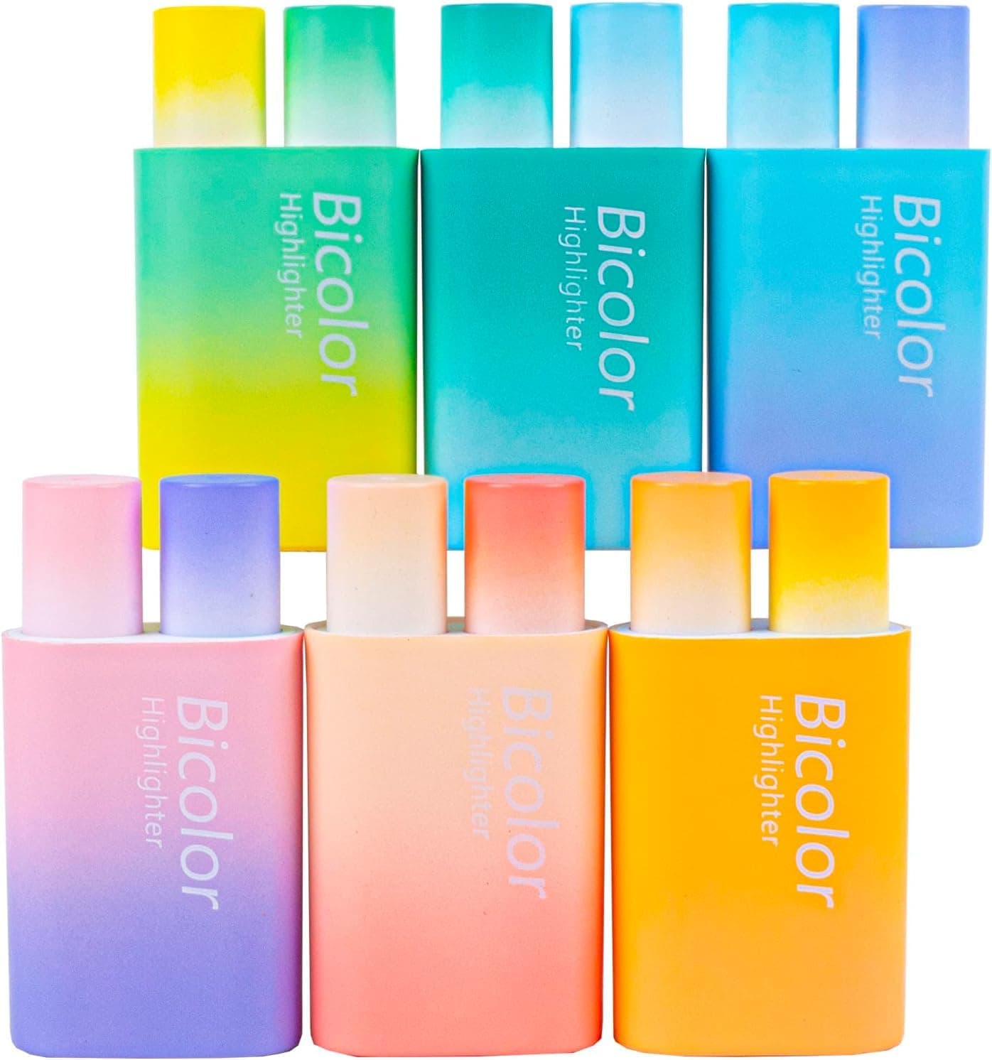 12-Color Highlighter Pens Set, 6 Pack Dual-Tip Assorted Colors for School, Office Supplies & Study Notes