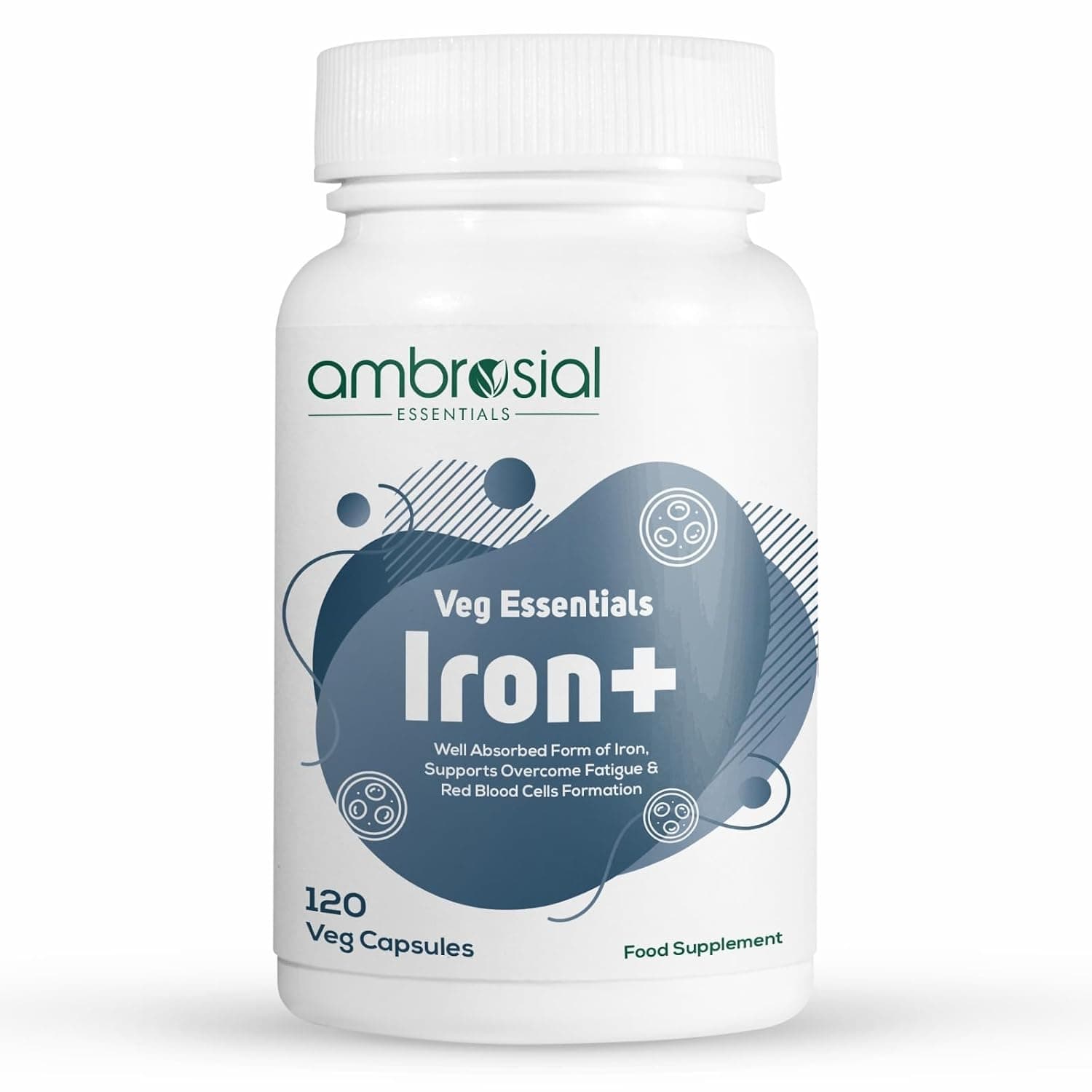 Ambrosial Iron+ (Pack of 1-120 Capsules)