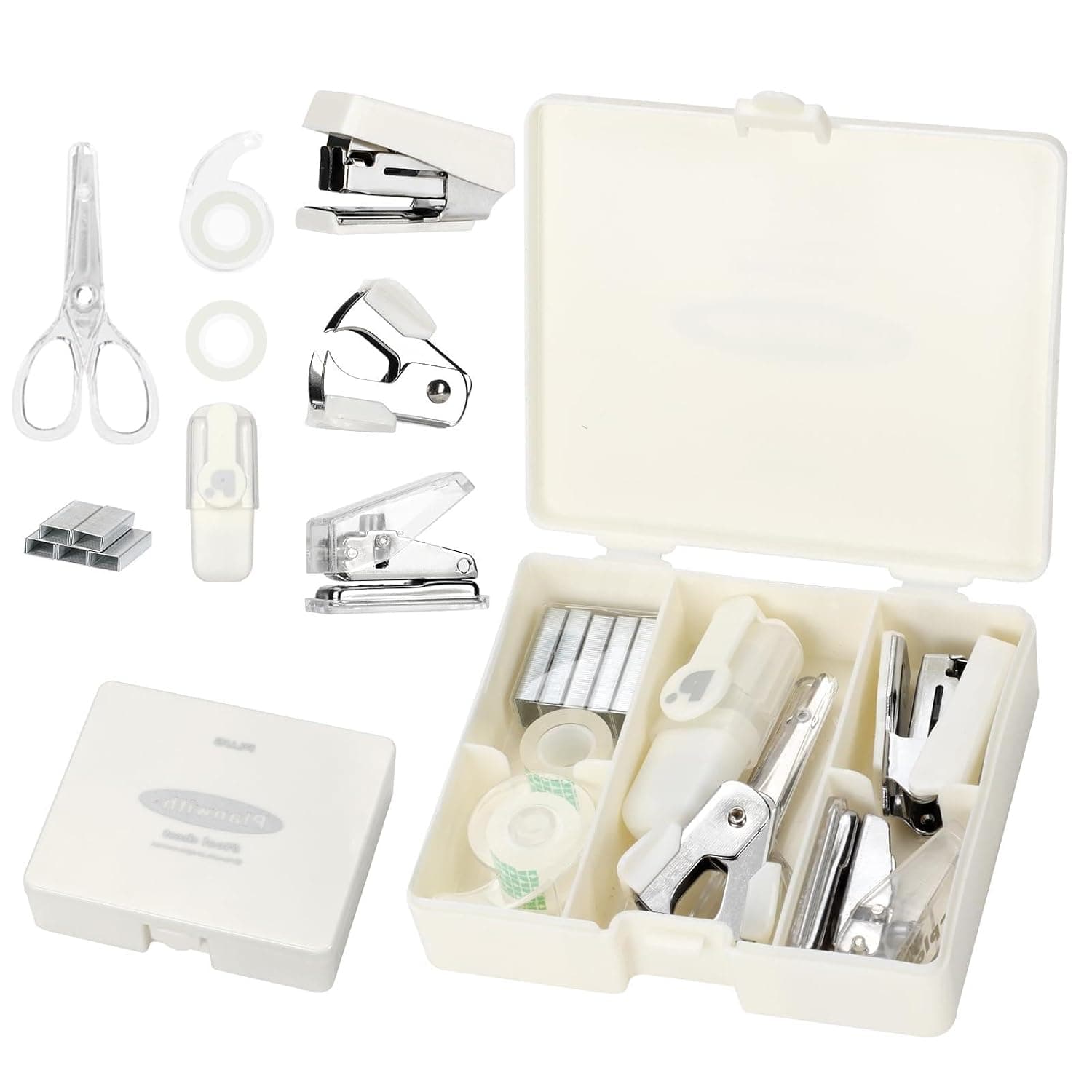 Office Supplies Kit – Stapler Tape Staples Hole Puncher Scissor, Efficient Work Tool for Desk & Stylish Gift