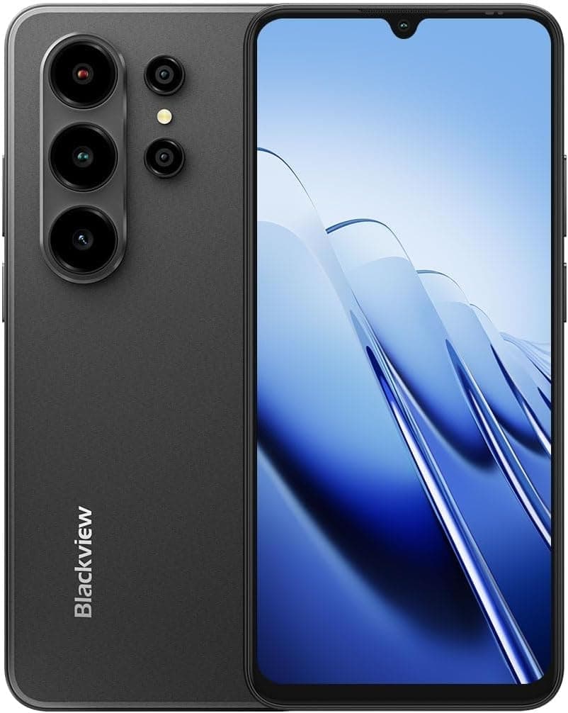 Blackview Wave10 Sim-free & Unlocked Mobile Phones, 3-Year Warrant, Android 16 Phone, 6.88" 120Hz, 32GB+128GB Unlocked Phone, 32MP+13MP Smart Phones, Fingerprint, Bluetooth 5.2, Black