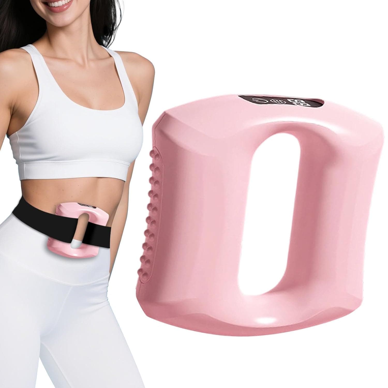 Electric Fascia Massage Ring Rechargeable Body Relaxation Machine | Portable Yoga Ring Massager for Back Recovery Abdominal Leg Relaxation Post-Workout Home