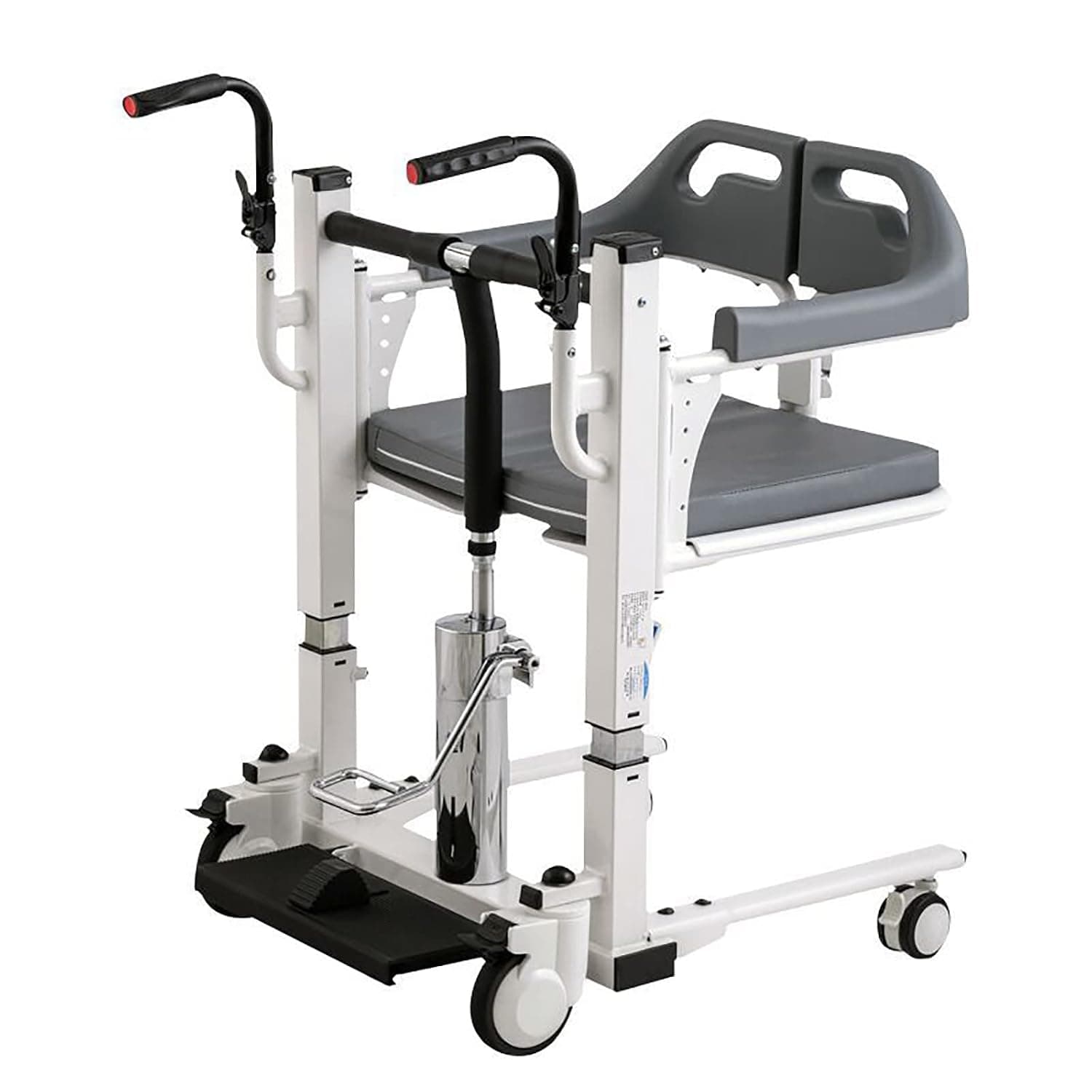 Home Hydraulic Patient Lift Wheelchair, Multifunctional Patient Transfer Machine, Adjustable Nursing Lift Toilet Chair on Wheels