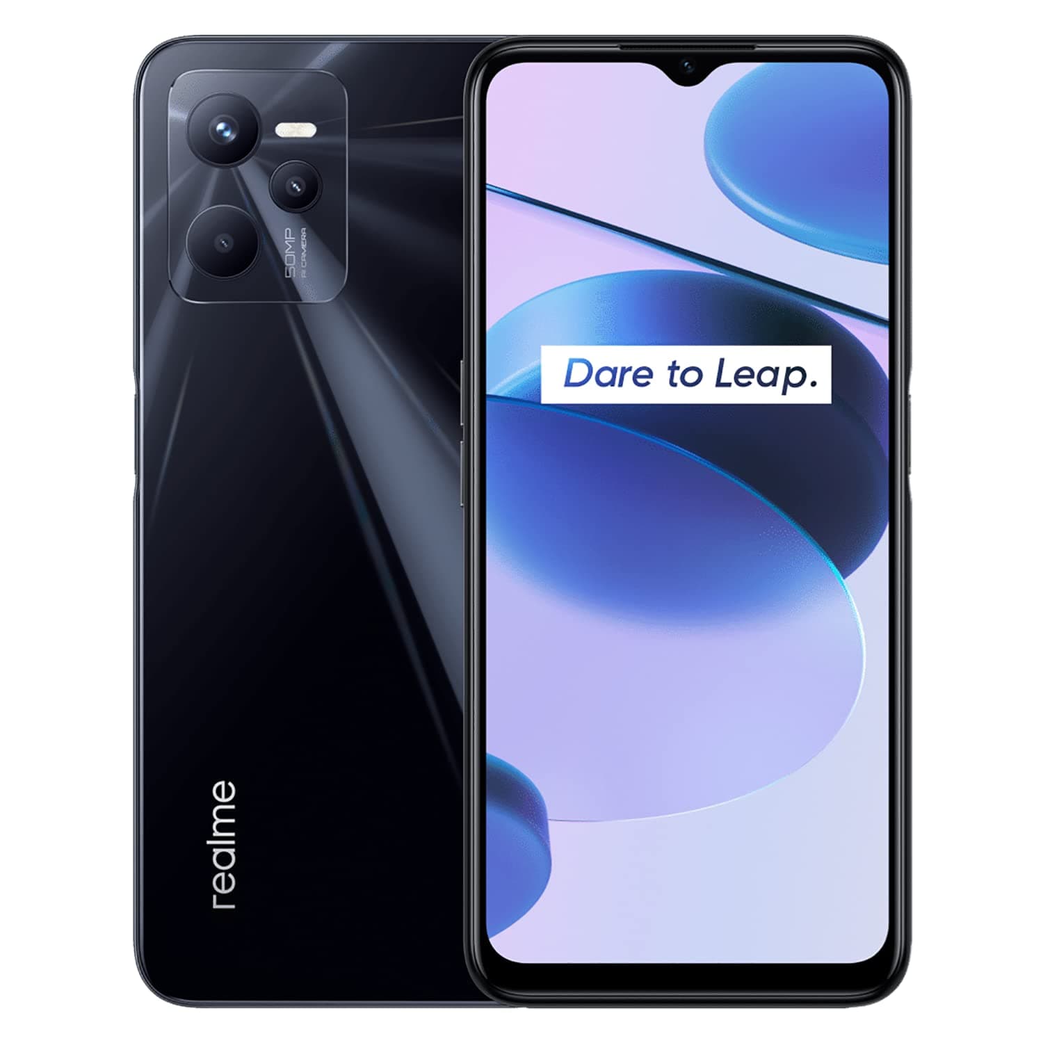 Realme C35 Dual-Sim 128GB ROM + 4GB RAM (GSM only | No CDMA) Factory Unlocked 4G/LTE SmartPhone (Glowing Black) - International Version