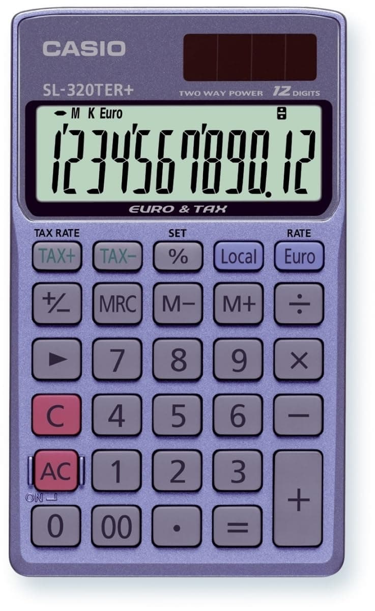 Casio SL320TER Pocket Calculator,Blue