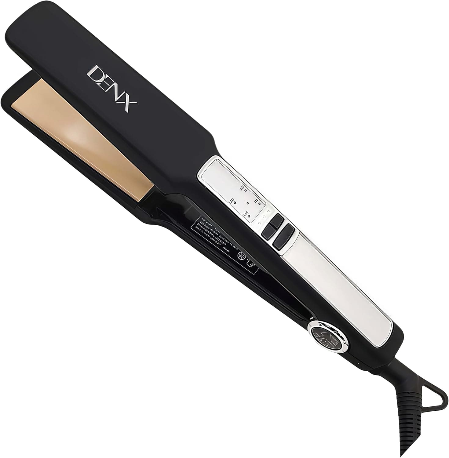 مكواة فرد الشعر للنساء من دينكس، مكواة شعر سيراميك مع درجة حرارة قابلة للتعديل (160 درجة مئوية - 220 درجة مئوية)، تسخين سريع، اداة تصفيف مضادة للتجعد، سلك دوار 2.5 متر، قابس بريطاني، لمسة نهائية من المطاط الاسود، DX1352