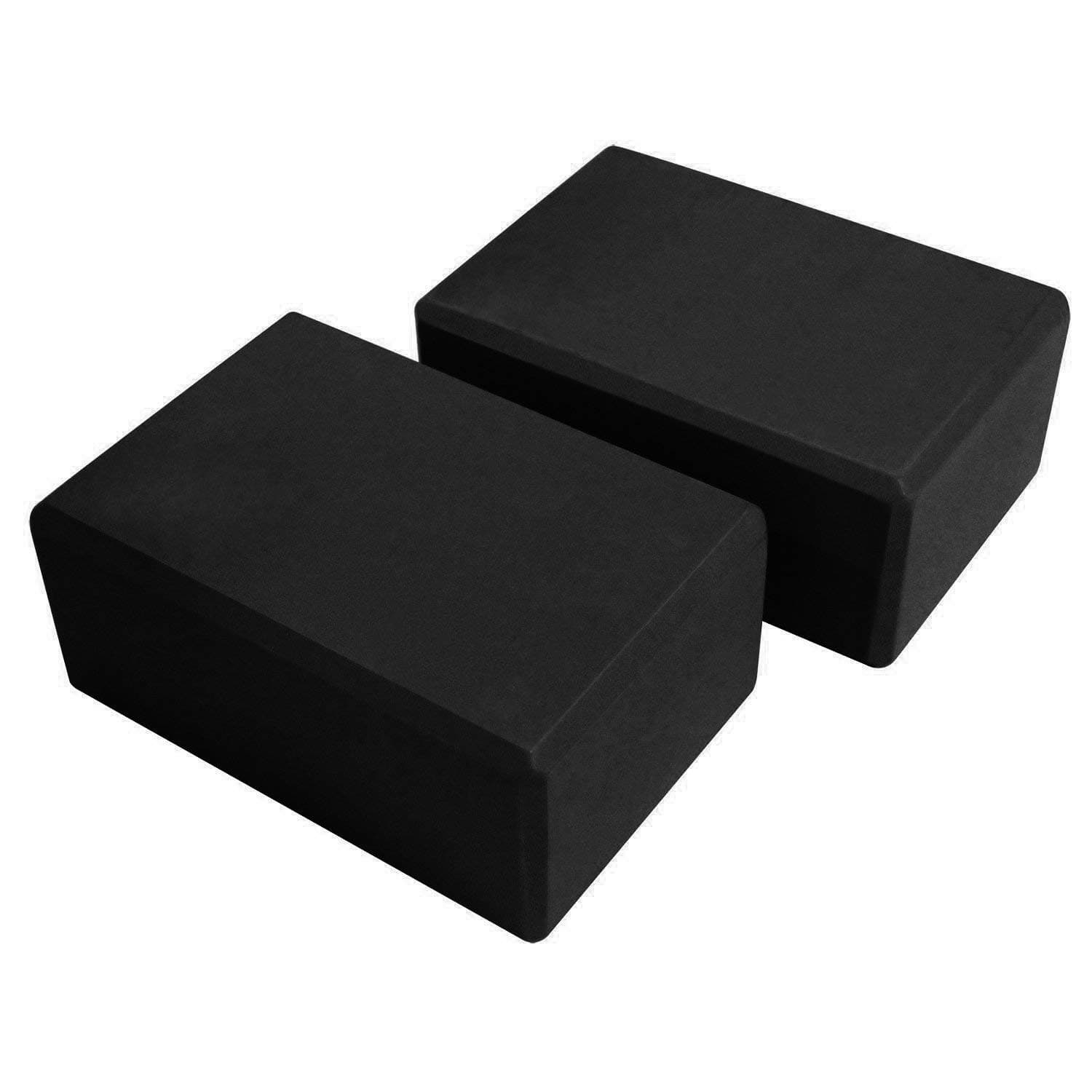 MASTON 2 Pack Yoga Block Brick Foaming Foam Home Exercise Fitness Gym Sport Tool Black 225x 145x76mm