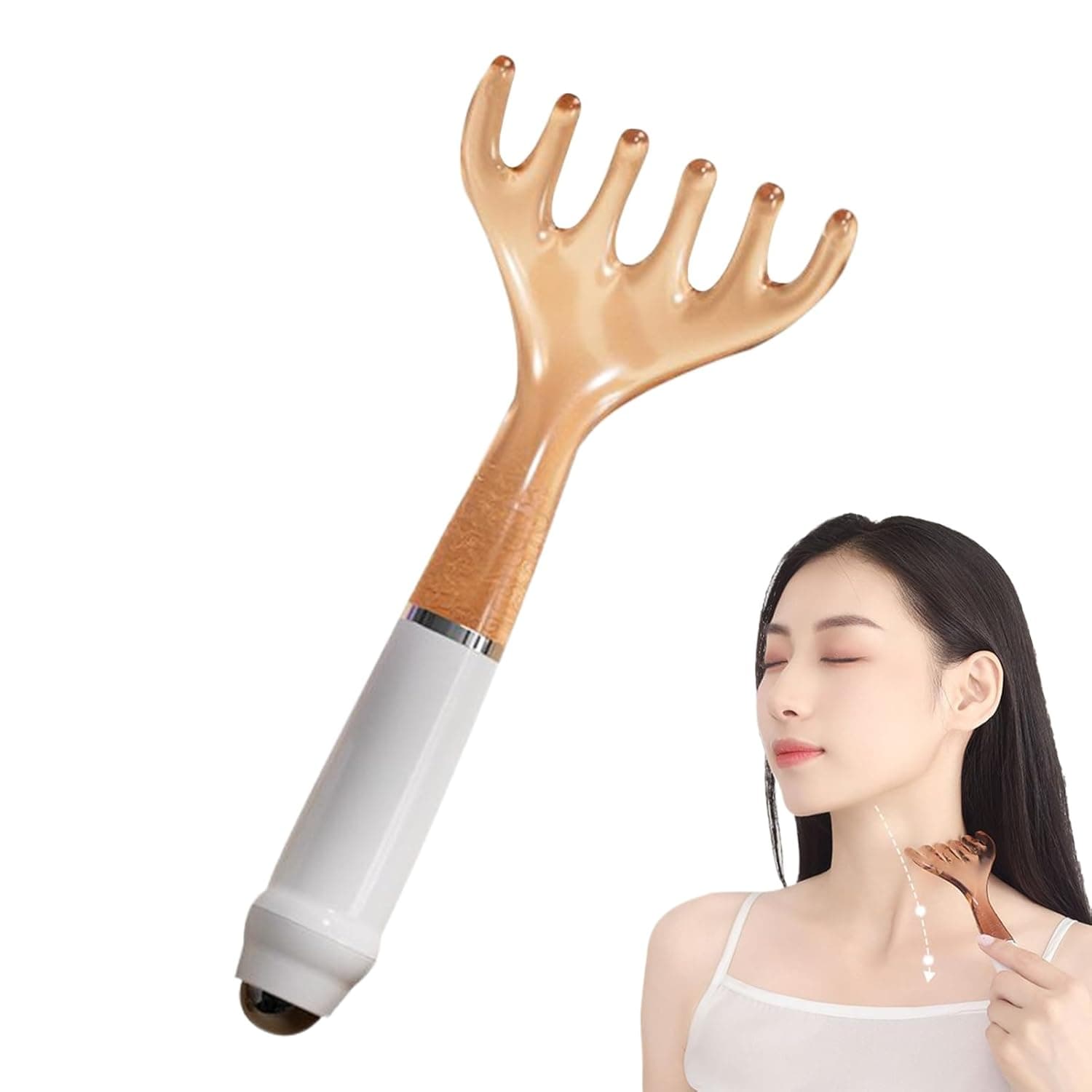 Scalp Massager Tool - Portable Resin Massaging Aid | Massage Comb for Head - for Shower Spa Salon Home Traveling Men Teens Adults Senior