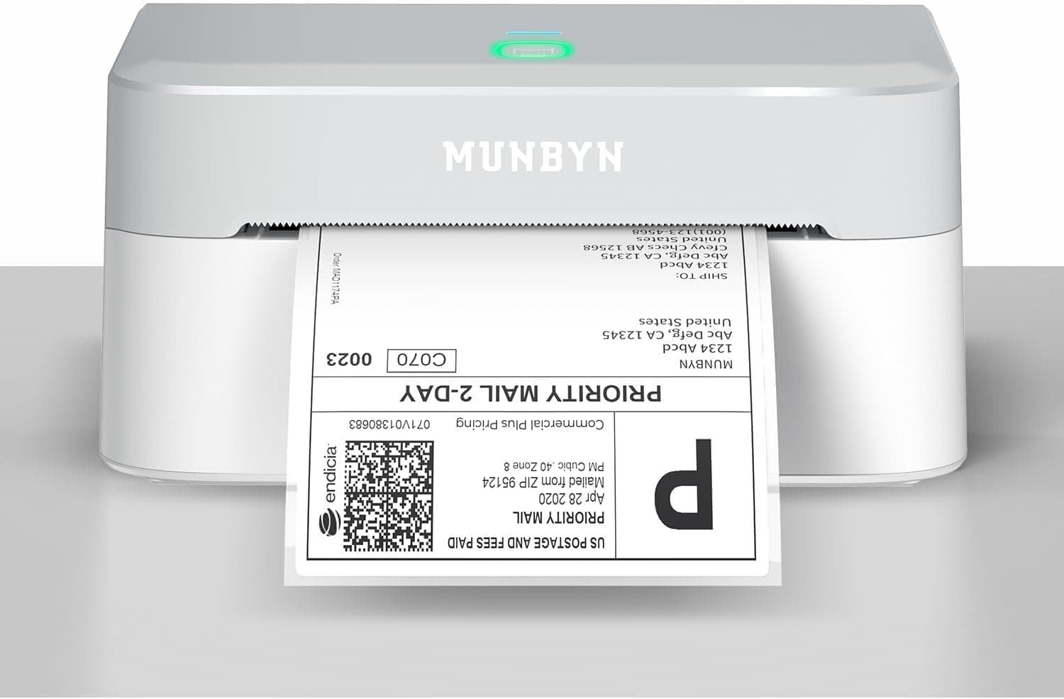 MUNBYN Bluetooth Shipping Label Printer, 4x6 Thermal Label Printer for Small Business, Compatible with iPhone, Android, Windows, macOS, Etsy, Shopify, eBay, Royal Mail, DHL, DPD, Evri | DAC Technology, Automatic Calibration, 970,000 Labels, Silent 60 dB, Shipping Labels, Office & Home Use