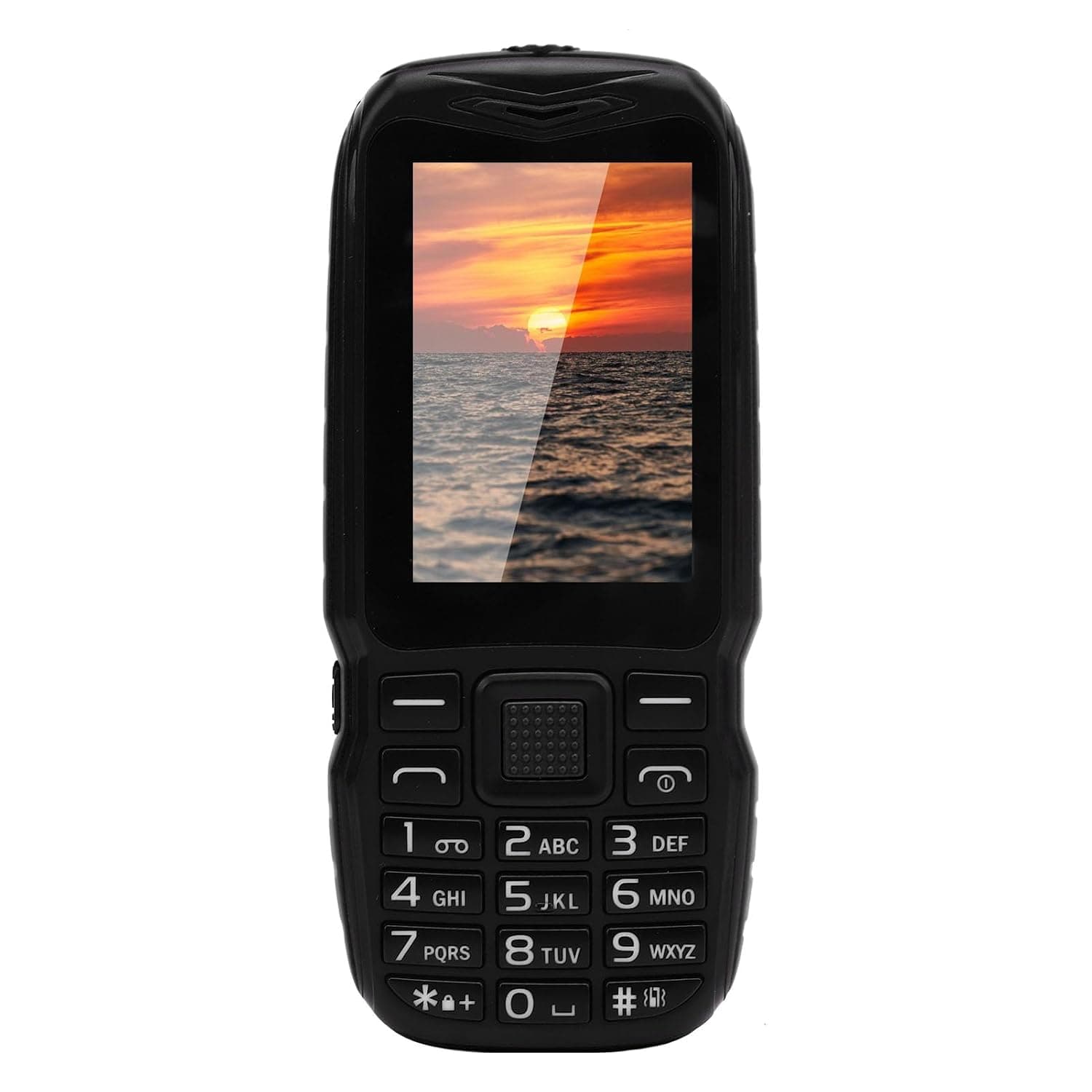 Bewinner Big Button Mobile Phone with Shatterproof 2.6 Inch HD Display, Dual SIM Dual Standby 2G, Side Key Flashlight, Oversized Tactile Keys, Loud Speaker for Elderly (Black)