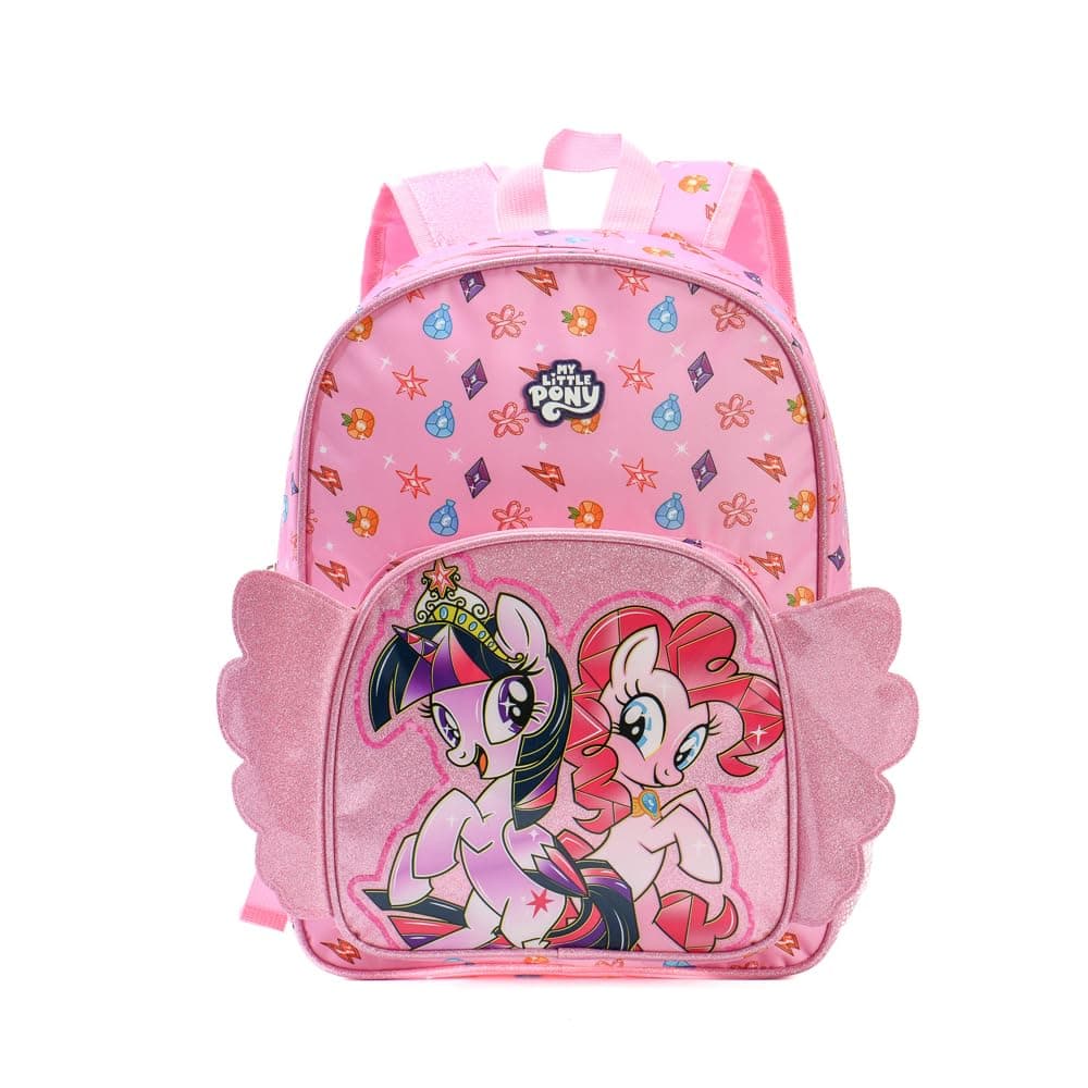 My Little Pony Kids Backpack for Girls – Pink School Bag with 2 Zipper Compartments, Durable Polyester Nursery School Bag for Children over 3 Years