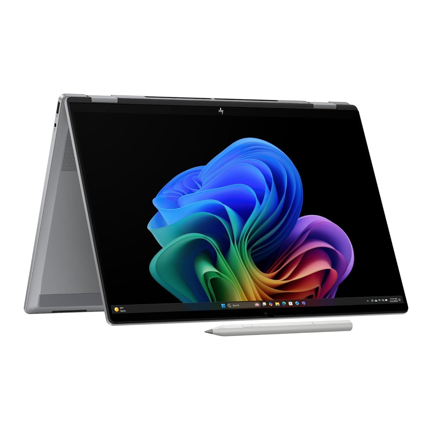 HP OmniBook X Flip 2-in-1 Laptop Next Gen AI 16-ar0003nx, 16" 2K, Touch screen, AMD Ryzen AI 5 340, AMD Radeon 840M Graphics, 16GB RAM, 512GB SSD, Windows 11 Home, Meteor silver - C20W4EA
