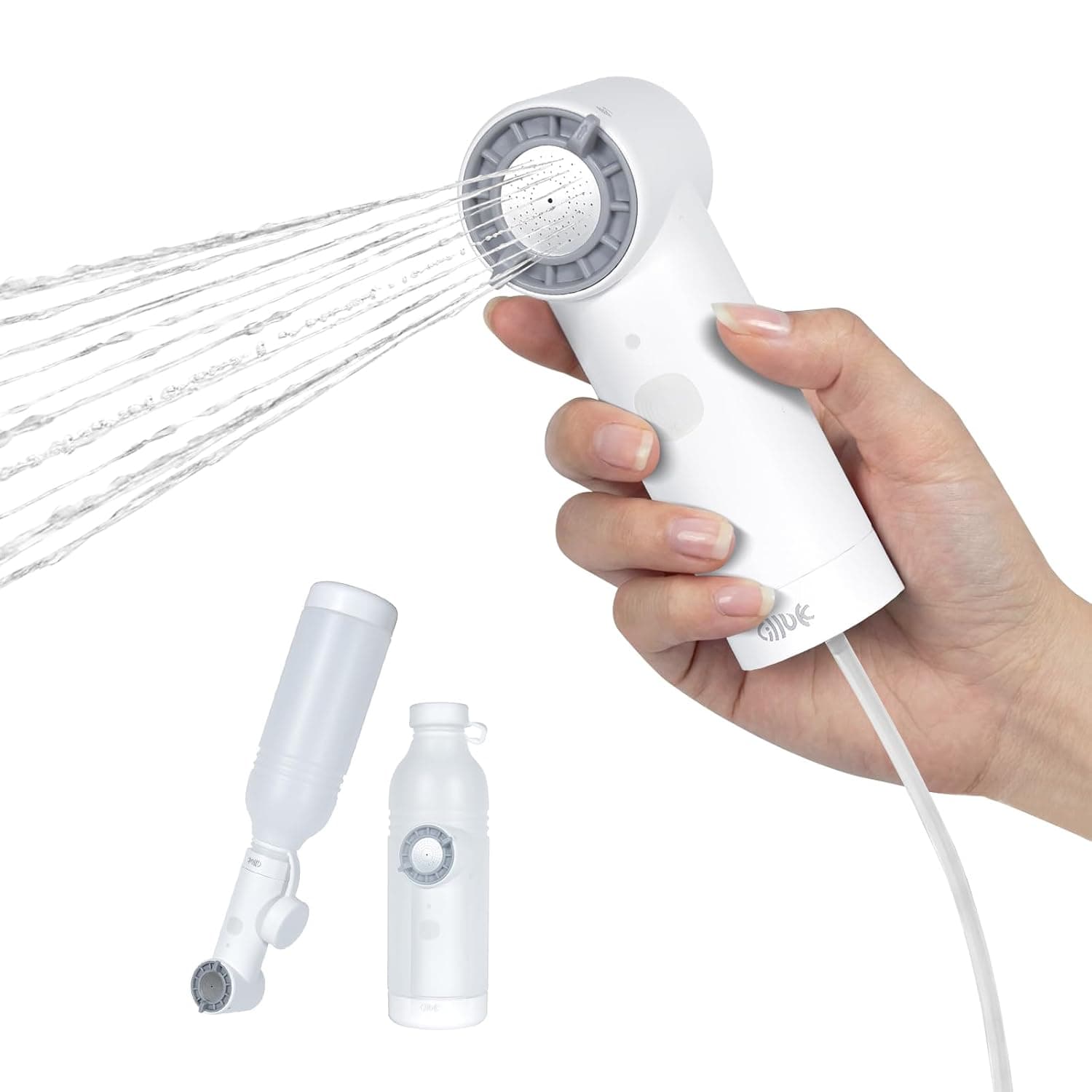 Ultra-Portable Electric Travel Bidet shattaf Handheld Personal Bidet Sprayer Pressure Adjustable For raveling, Camping, Outdoor Adventures, Baby & Women's Health - Compact Easy-to-Use (White)