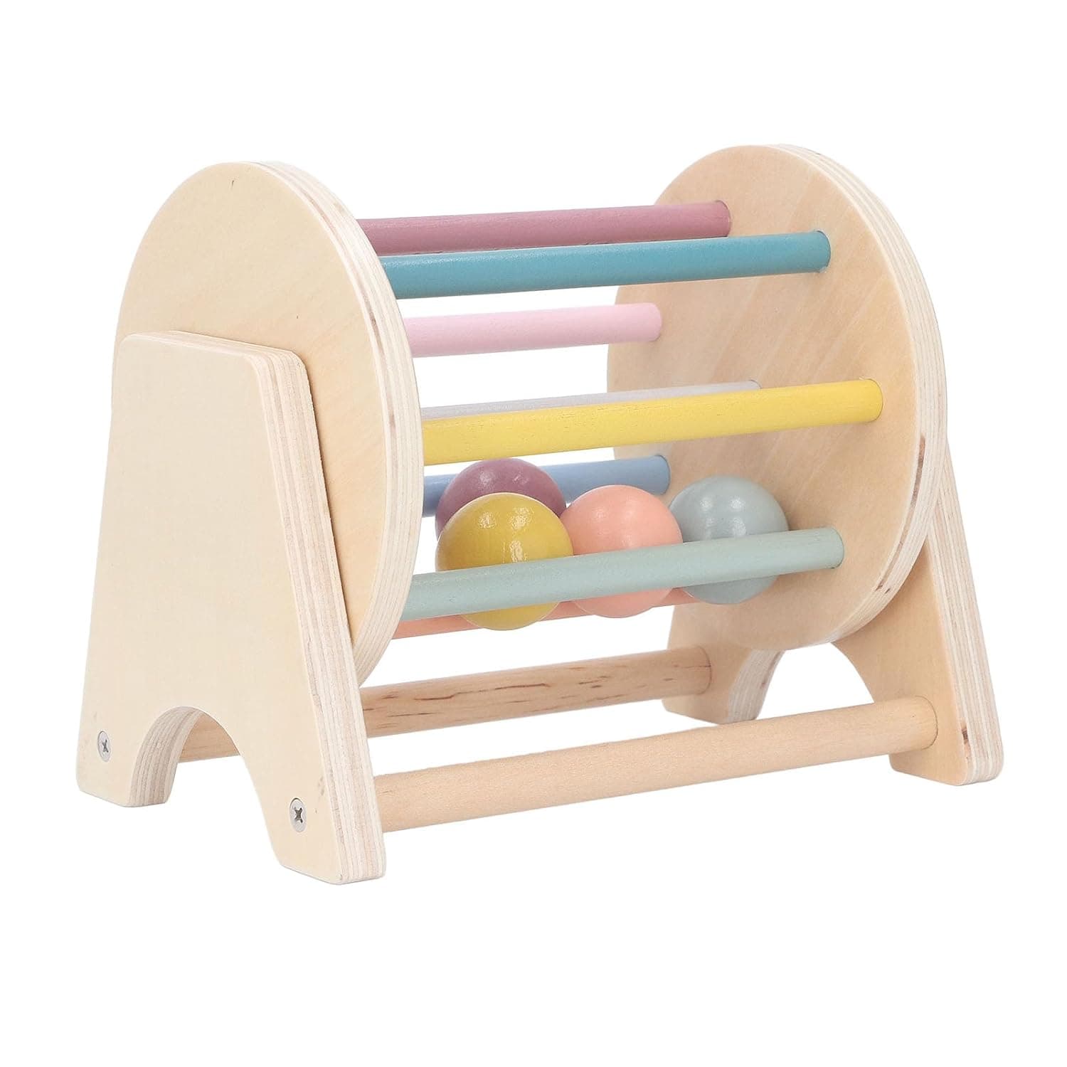 Luqeeg Infant Rolling Drum, Toddler Toy, Baby Hand Eye Coordination Training Toy Early Childhood Education Drum Infant Ball Cylinder Rolling Drum for Baby