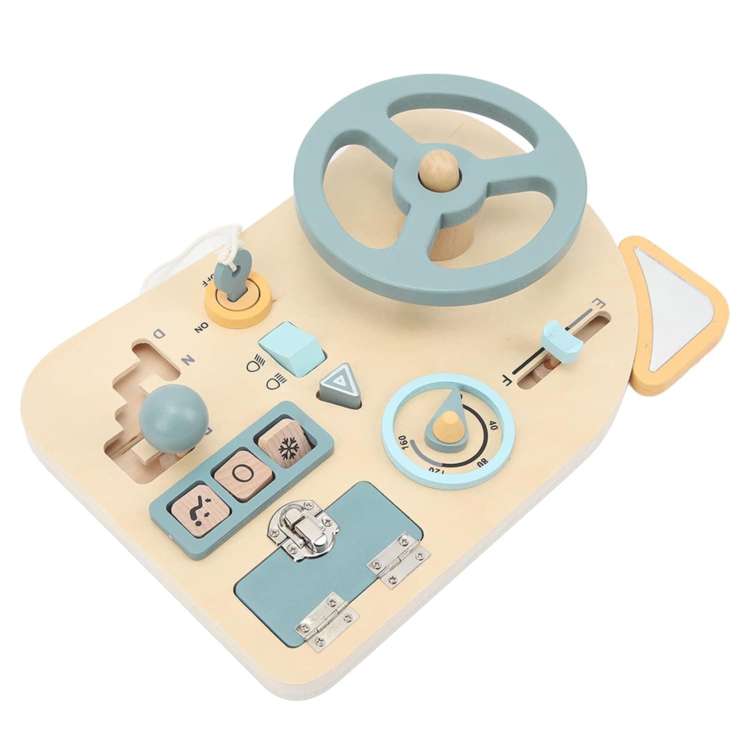Interactive Steering Wheel Toy Board for Kids, Hands-On Coordination Development, Safe Exploration, Perfect Hours of Fun - Basswood Material, 11.6 X 8.3in