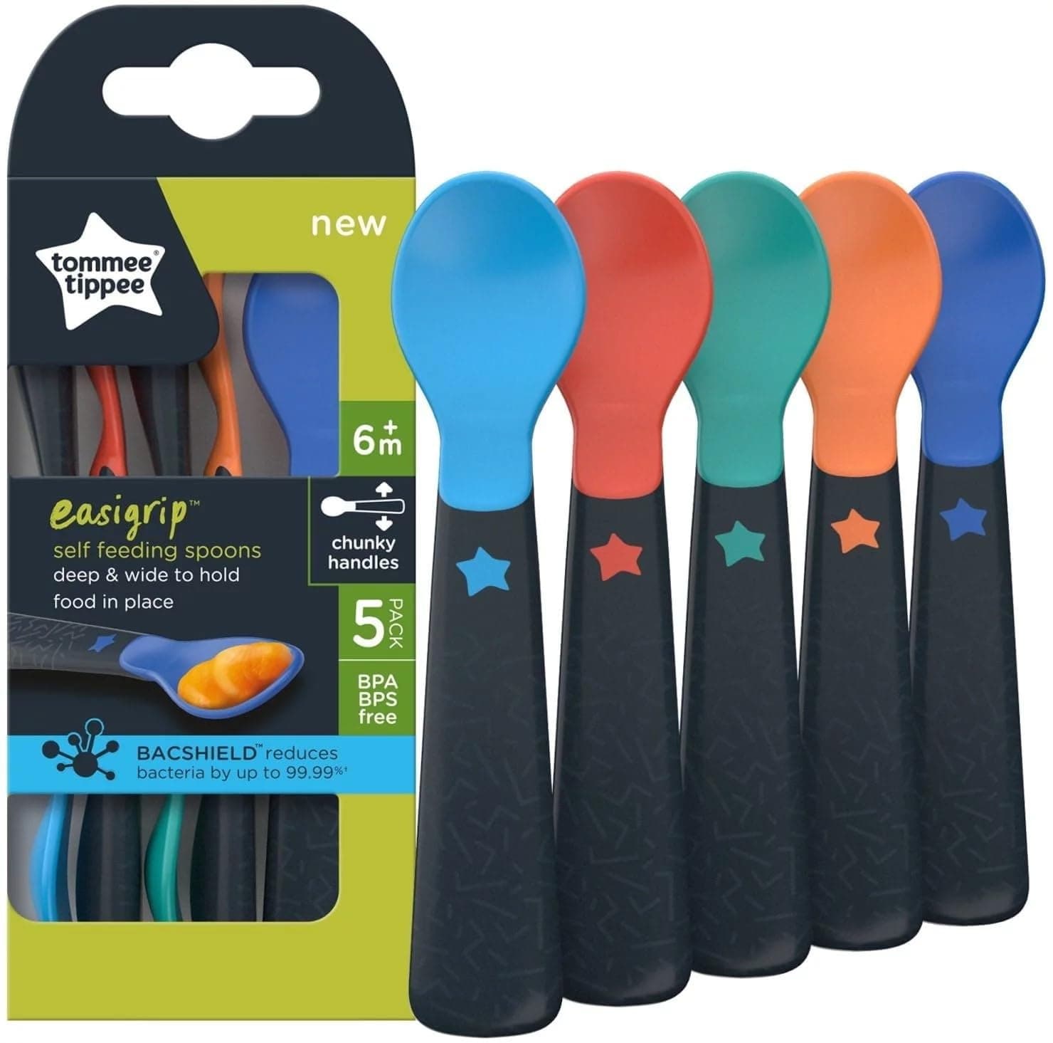 Tommee Tippee 5X EASIGRIP FEEDING SPOON AL AR
