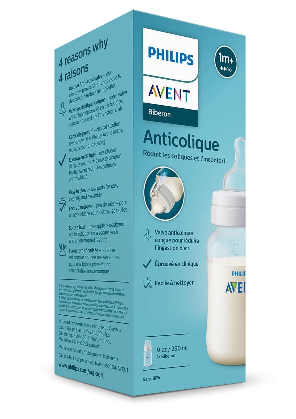 Philips Avent Anti-Colic Baby Bottle, 260 ml Capacity