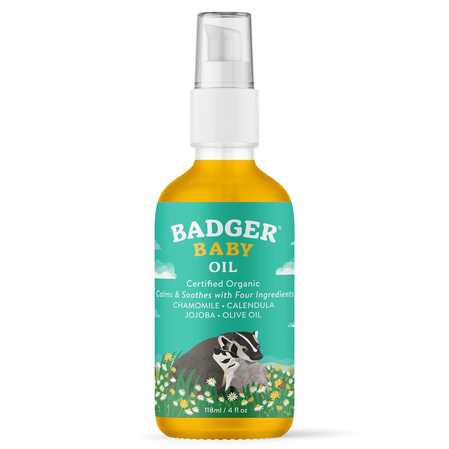 Badger Company Chamomile and Calendula Calming Baby Oil 118 ml