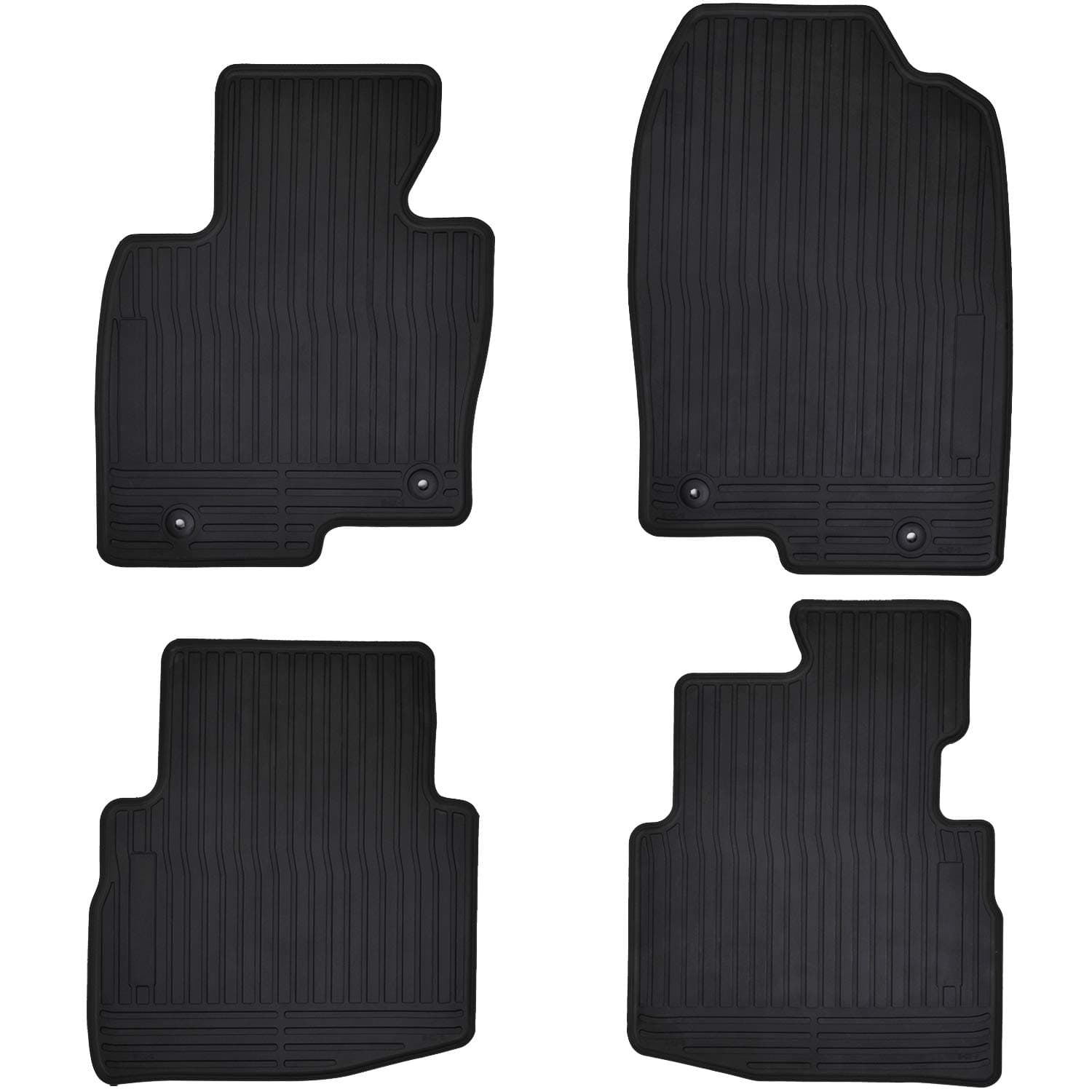 Car Floor Mats Custom Fit for Mazda CX-9 CX 9 2016 2017 2018 2019 2020 2021 2022 2023 2024 Odorless Washable Heavy Duty Rubber (All Weather) Floor Liners Front and Rear Row Set Black