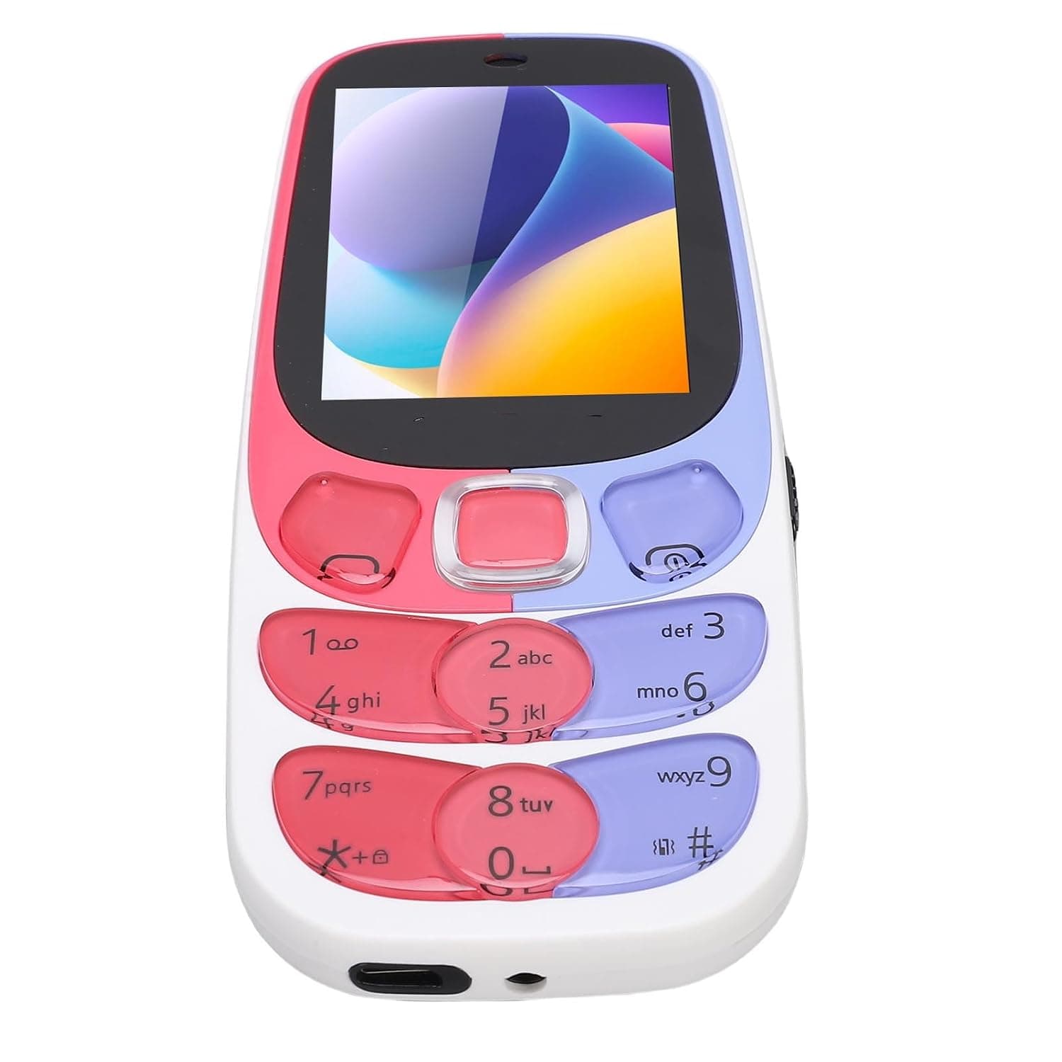 2G Senior Mobile Phone, Elderly Mobile Phone 2.4 Inch 32MB and 32MB Triple Card Triple Standby Big Crystal Buttons Cell Phone with 3000mAh Battery for Senior (White)