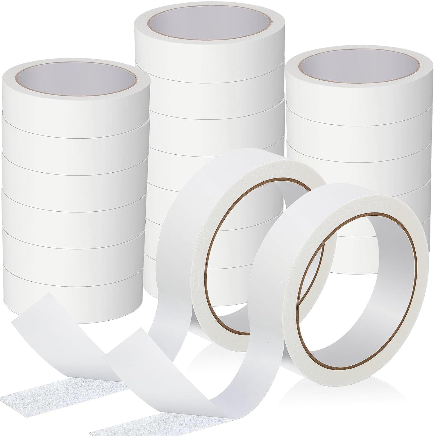 Joyzzz Paper Backing Tape, 20 Rolls 15M Removable Adhesive Tape for Crafts, Strong Bonding Paper Backing Tape for Scrapbooking, Gift Wrapping and Photo Album Making