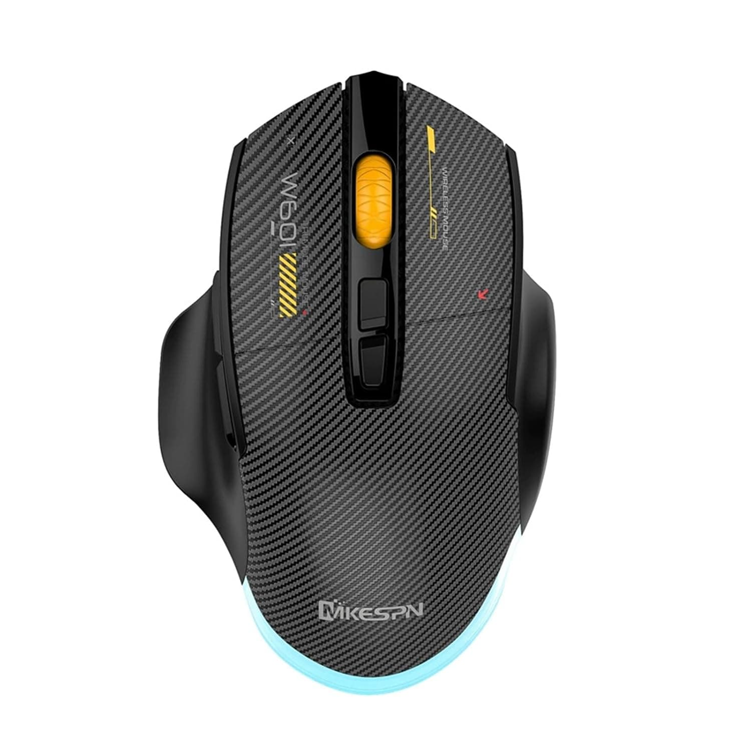 Wisfunlly Wireless Gaming Mouse, High-Precision 12800DPI Optical Sensor Gamer Mouse with 7 Programmable Macro Shortcuts, 4 Backlit Modes, Screen Mapping for PC/Mac Computer and Laptop