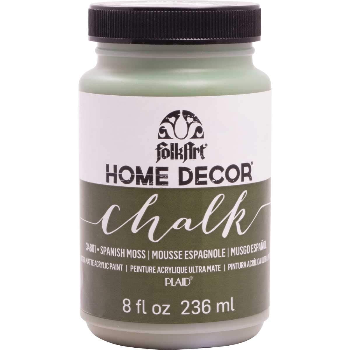 FolkArt Home Decor Chalk Furniture & Craft Acrylic Paint in Assorted Colors, 8 ounce, Spanish Moss