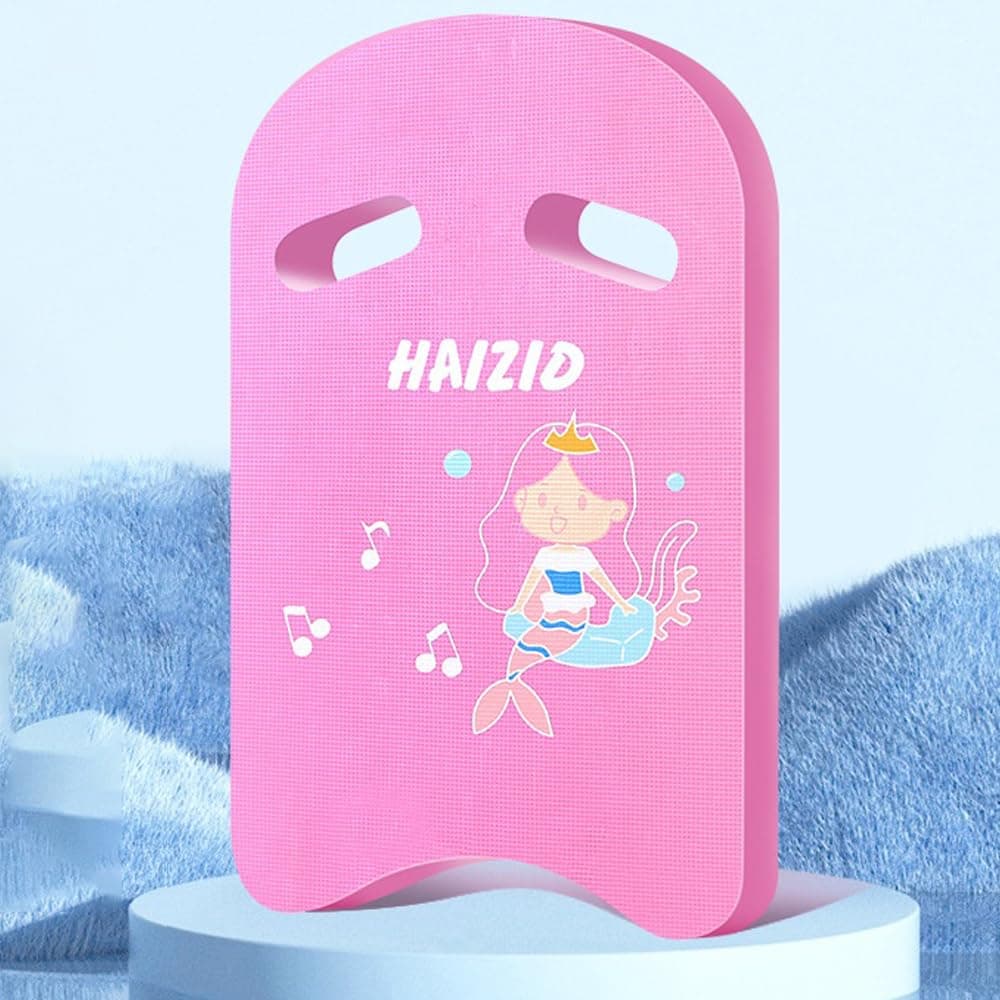 Swimming Kickboard With Anti-Slip Hole Handles & Beautiful Mermaid Design - EVA Foam Swim Board For Swim Training and Learning, Water Fun, Floating - Suitable for Adults, Kids, Beginners and Pro