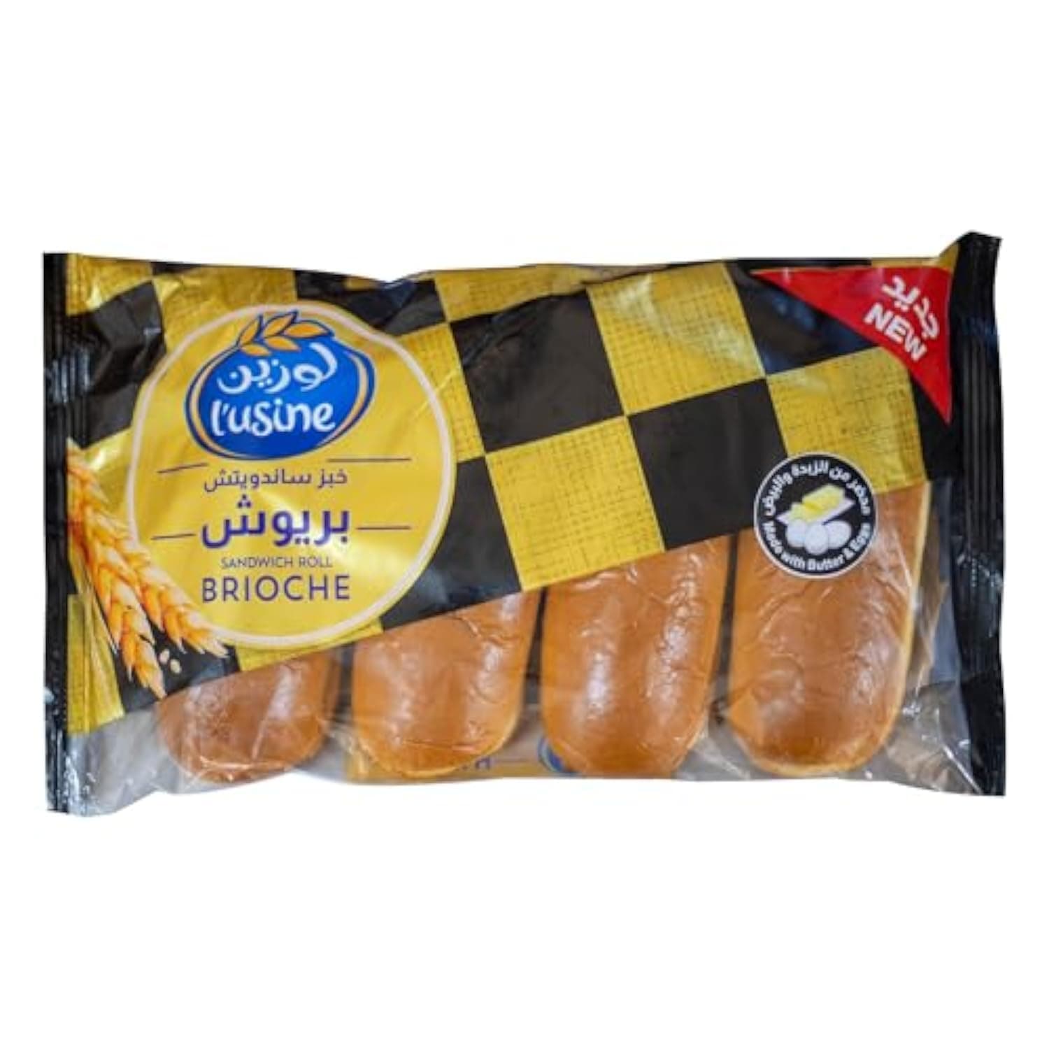 رول ساندويتش بريوش من لوزين، 4 قطع، 300 غرام