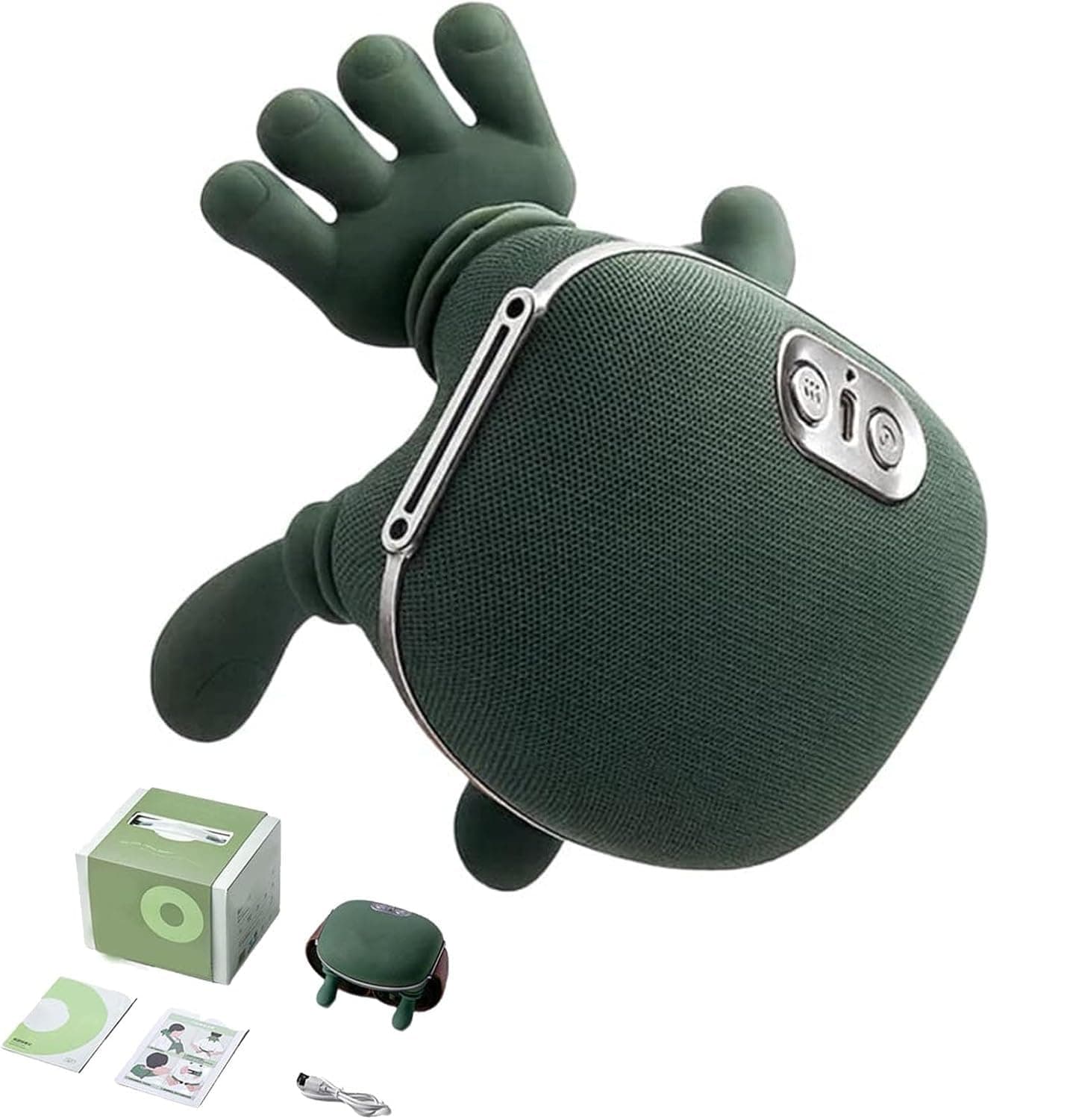 4D Bionic Hand Massager with Heat – Wireless Deep Tissue Kneading for Neck, Back & Shoulders