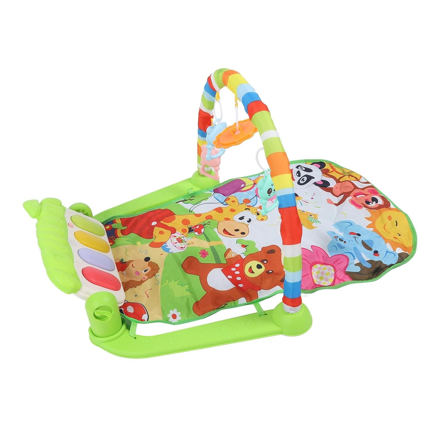 Baby Kick Piano Gym with Stable Non-Slip Base (Green) | Multifunctional design, Soft protection, Easy to clean, Suitable for family use, Interactive sound triggers
