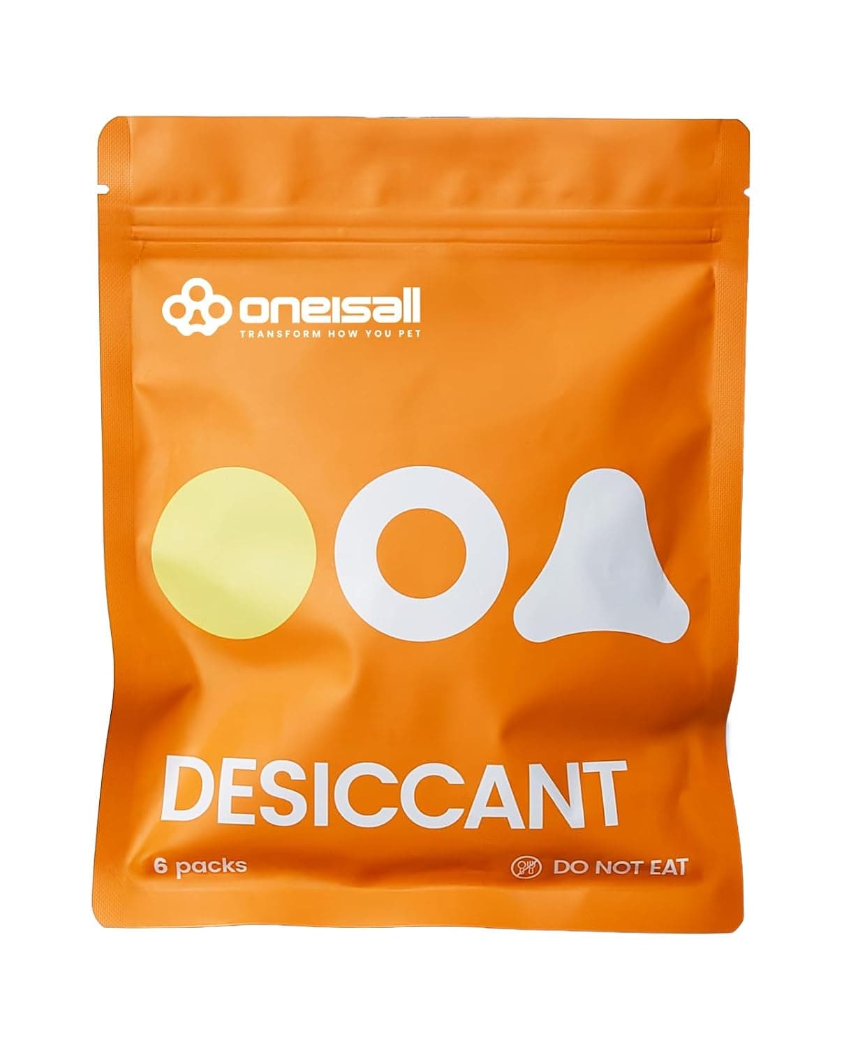 oneisall 6 Pack Pet Food Desiccant Bags for Automatic Cat and Dog Feeders, Keeps Food Dry and Fresh
