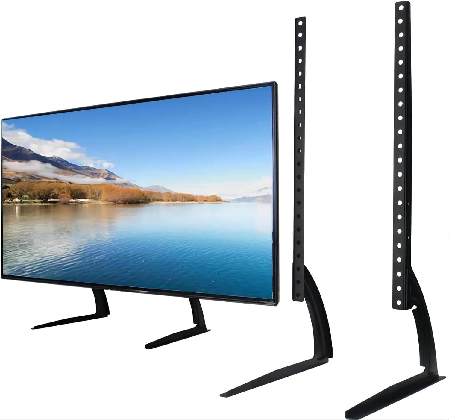 حامل تلفزيون مقاس 32-70 بوصة من بي دبليو ال كيه واي كيل، حامل قاعدة تلفزيون متين لسطح الطاولة، قاعدة تلفزيون قوية تتحمل حتى 30 كجم