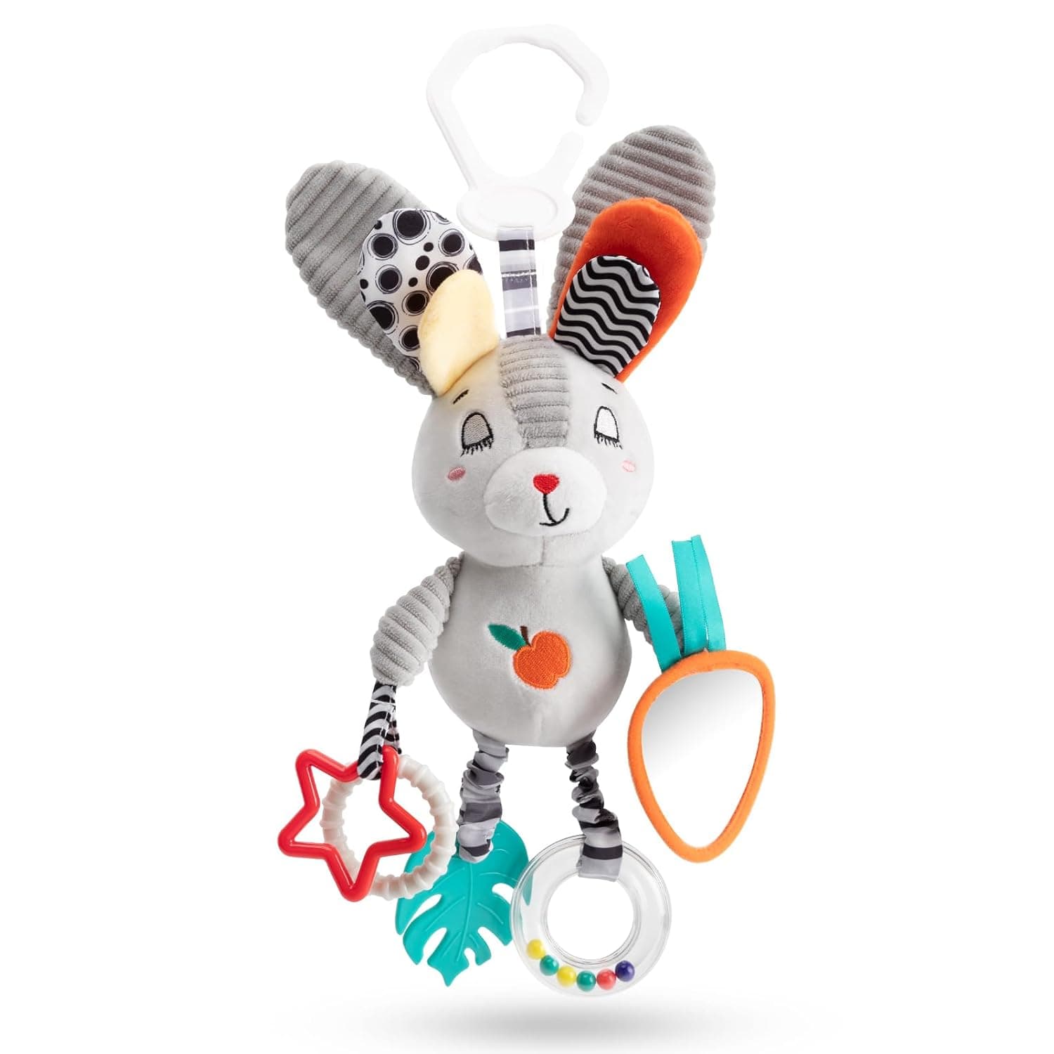 Baby Hanging Toys 0-12 Months - Interactive Stroller & Car Seat Toy with Jingle Sounds, Clinking Rings & Detachable Links | Safe Developmental Toys for Activity Gyms, Infant Carriers & Baby Playmats