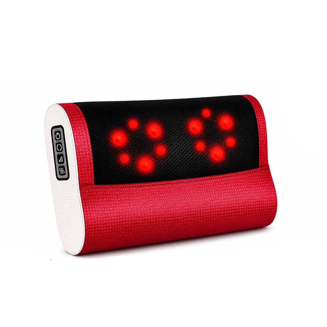 Neck and Back Massage Pillow with Heat and Infrared with Three Speed Levels Customized Muscle Relaxation Effectively Relieve Daily Tension for Neck, Shoulders and Back