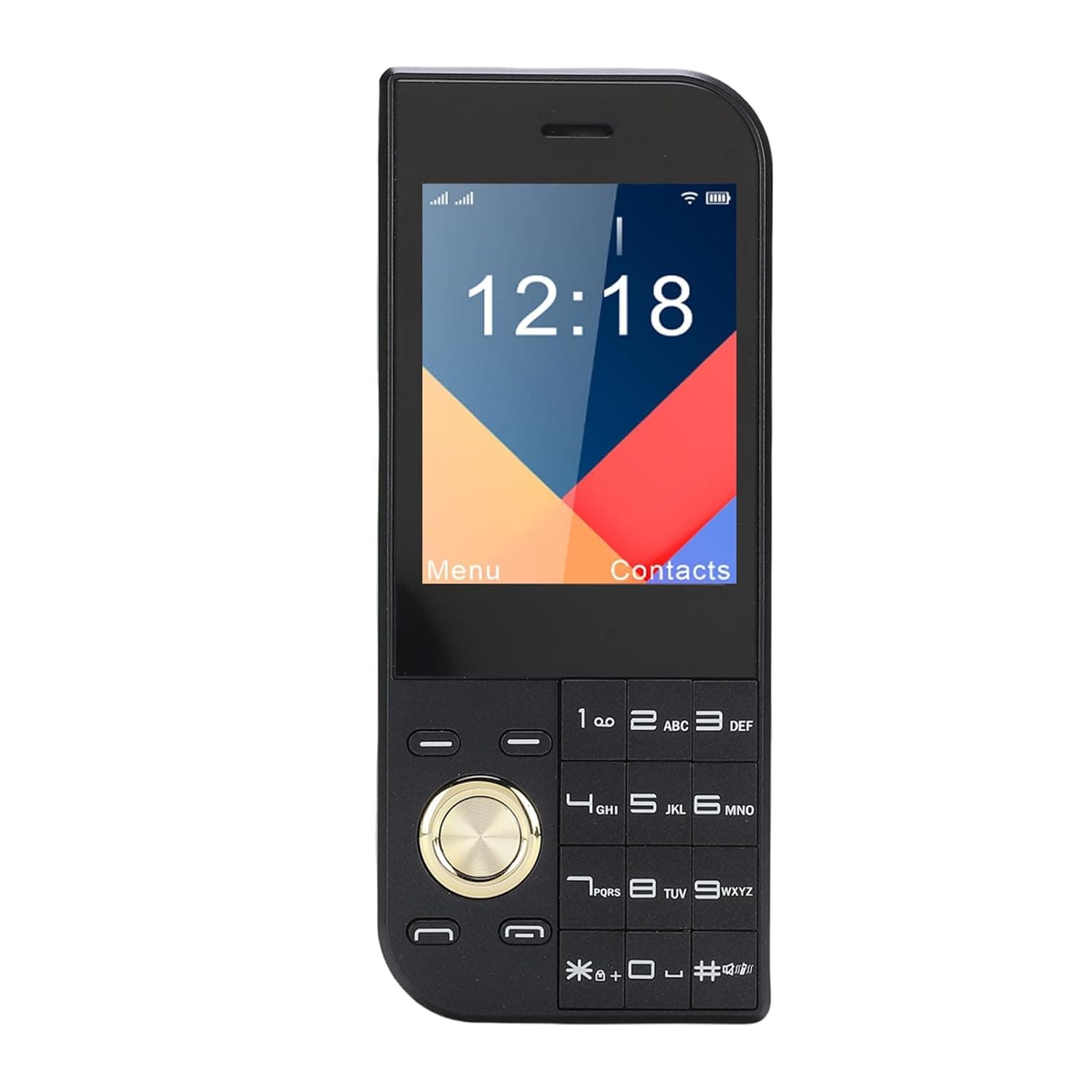 Jectse 2G Cellphone Thin 2.8 Inch Bar Phone with Big Clear Sound Triple SIM Card Slots 3800mAh Battery FM Radio Bright Flashlight for Seniors (Black)